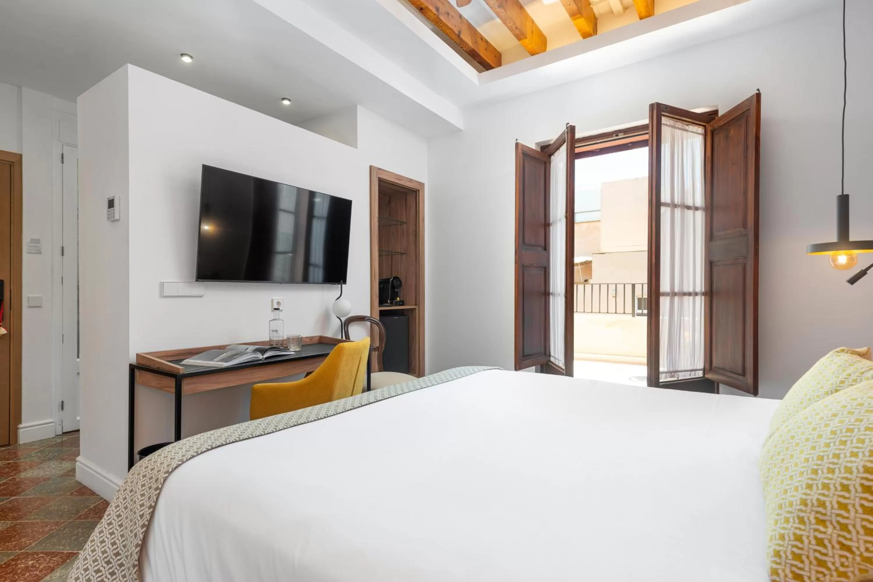 Bedroom, Bed in Hotel Can Quetglas