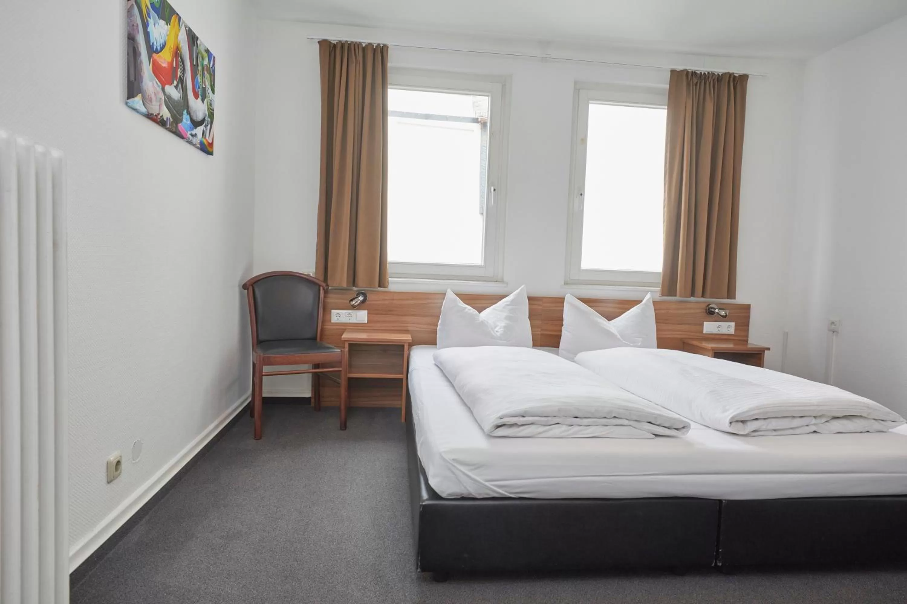 Bed in Hotel Schlemmer