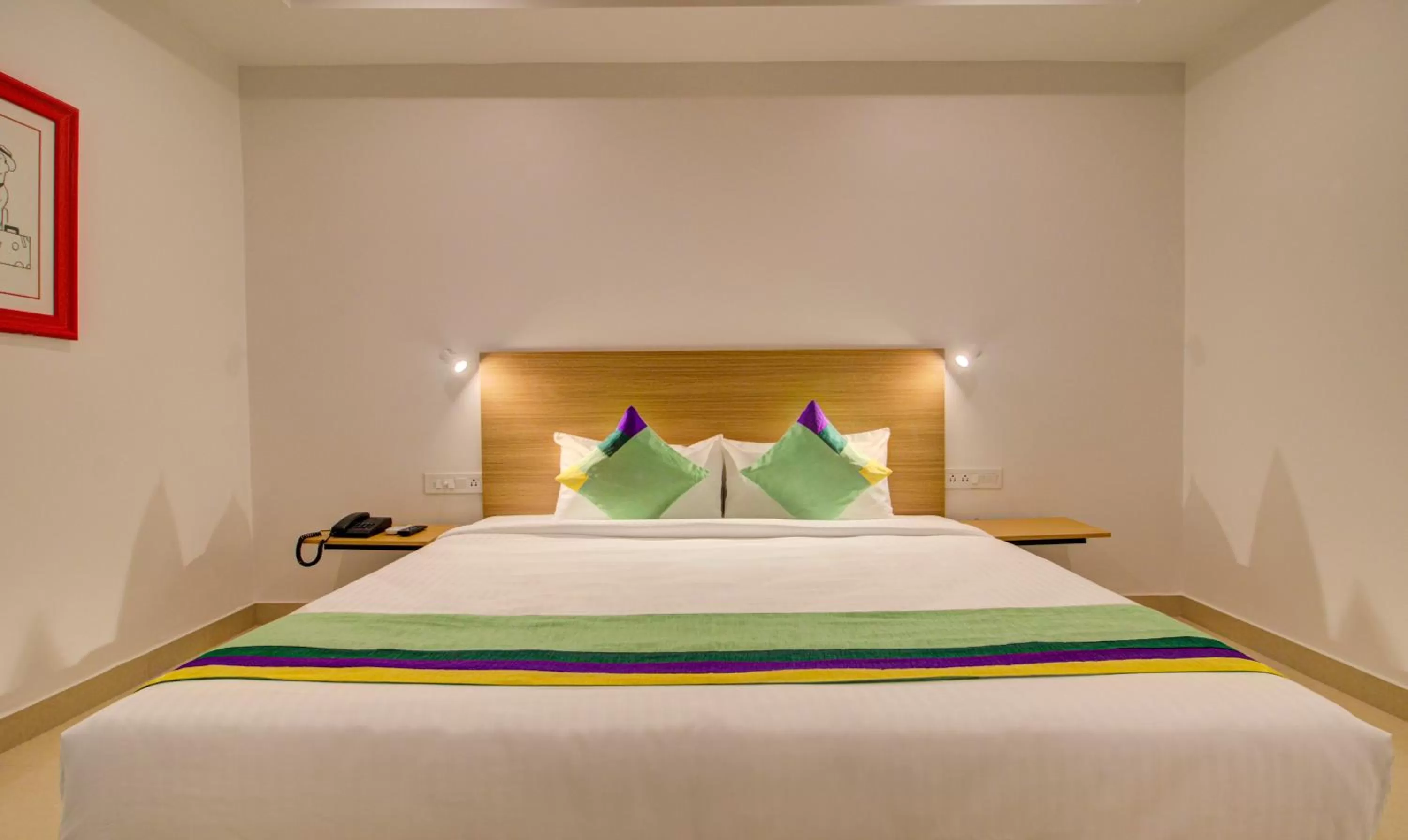 Bedroom, Bed in Treebo De Alphabet Kondapur