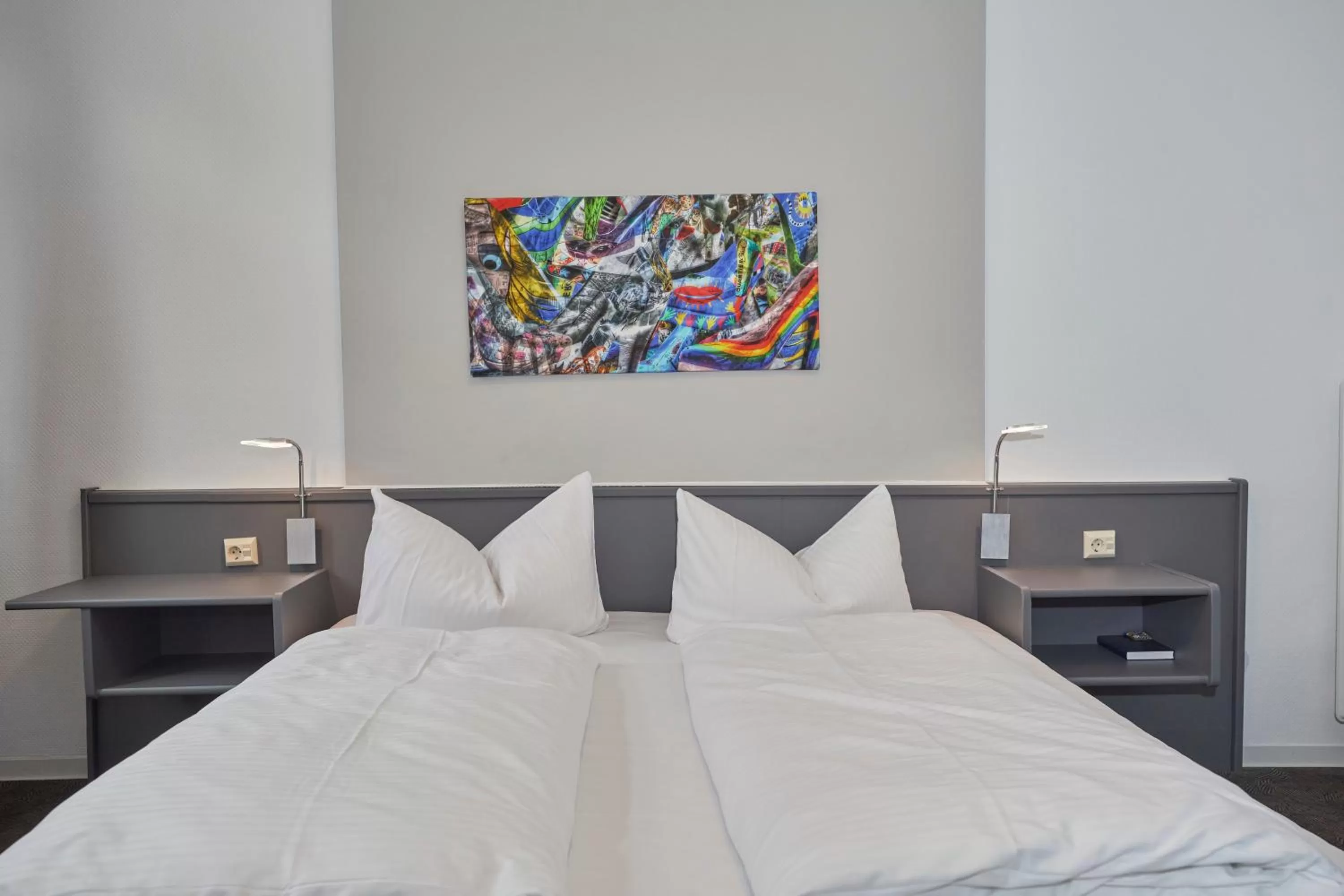 Bed in Hotel Schlemmer