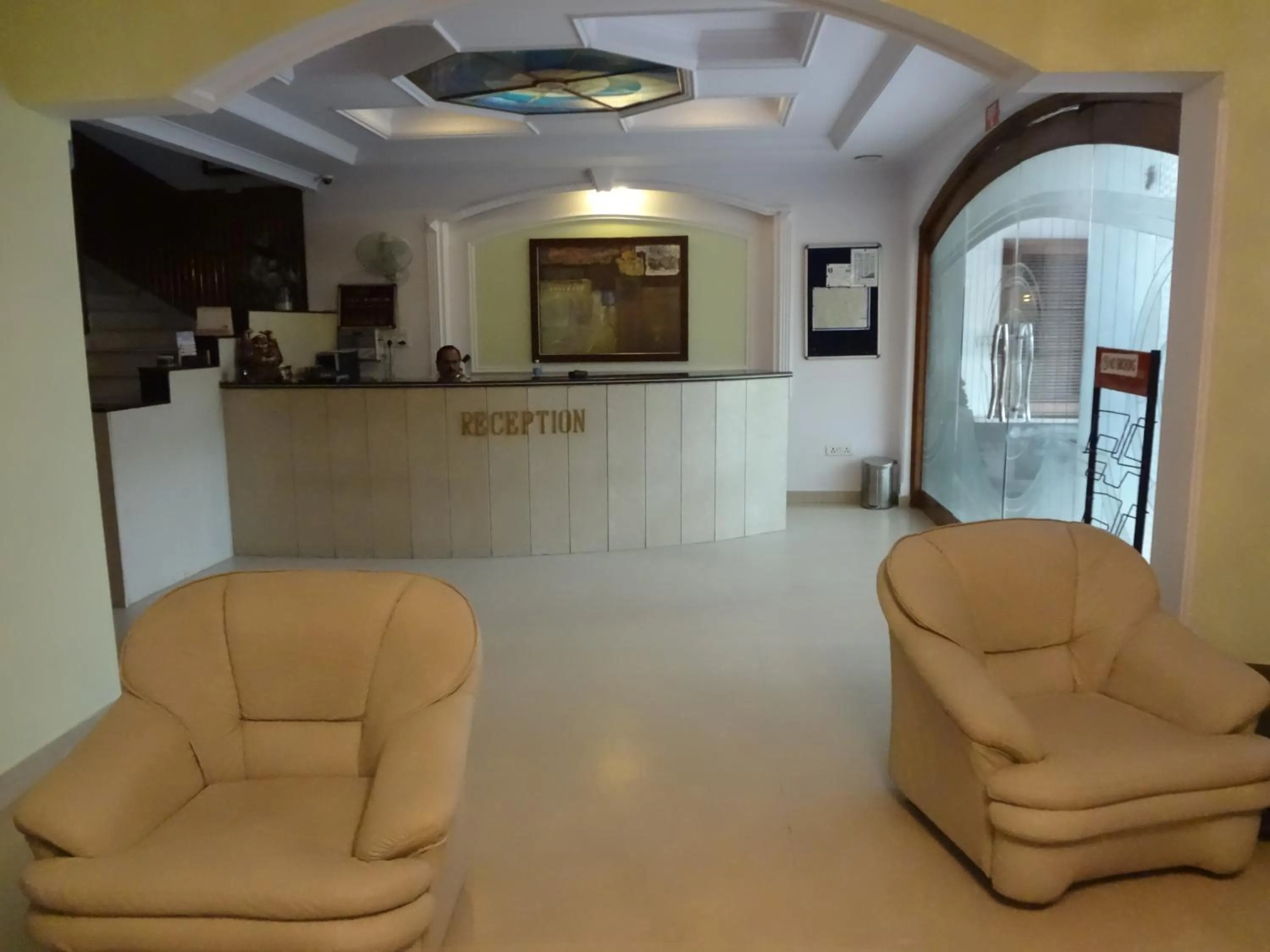 Lobby or reception in Hotel Pablas International, New Delhi, Near Metro