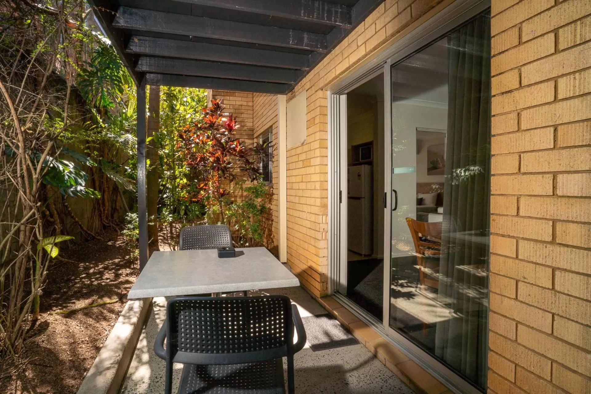 Patio in Caribbean Motel