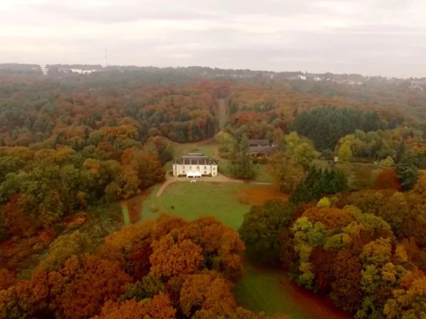 Bird's eye view in Château de La Ville-Huë