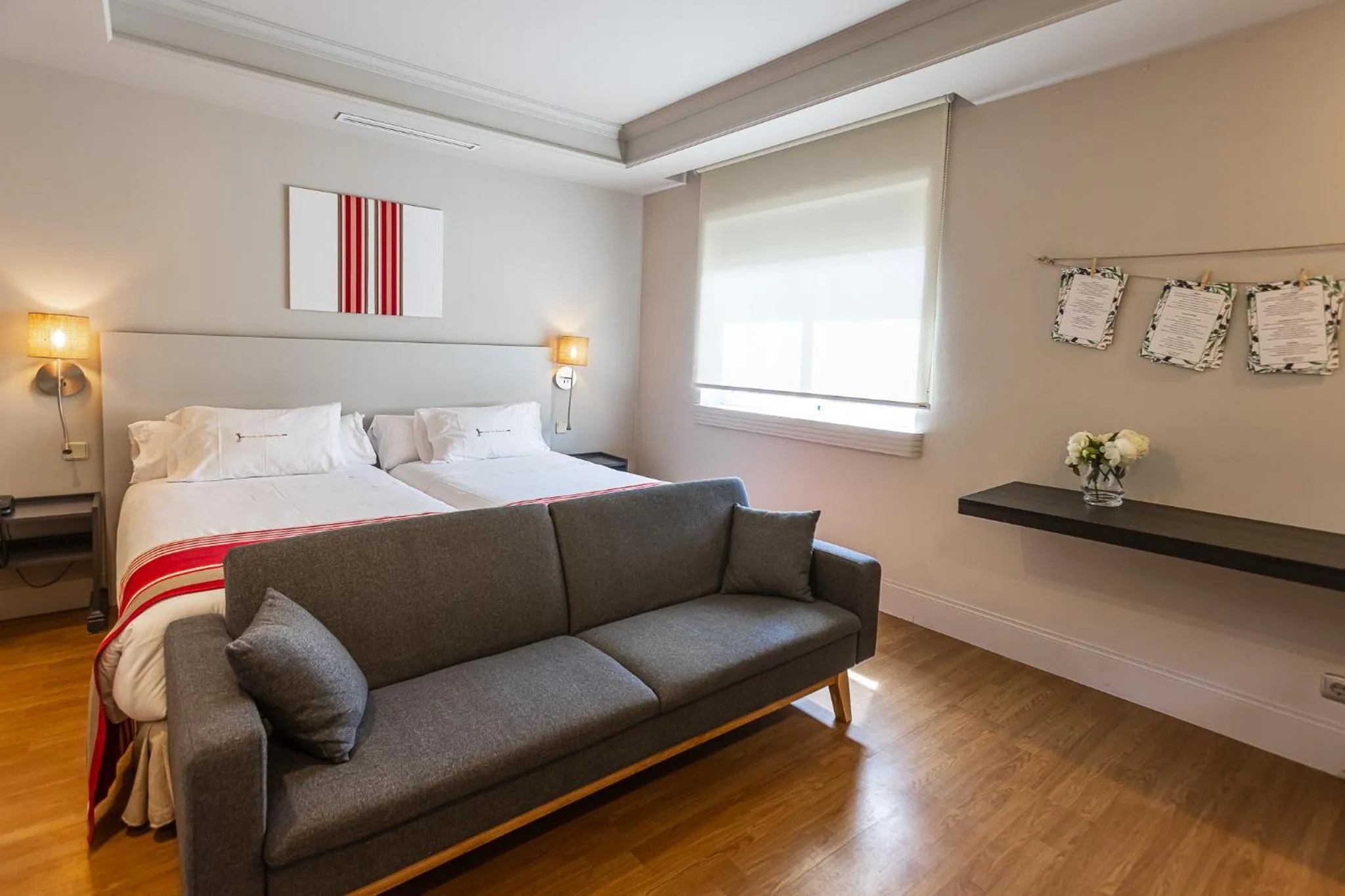 Bed in Hotel Rio Bidasoa