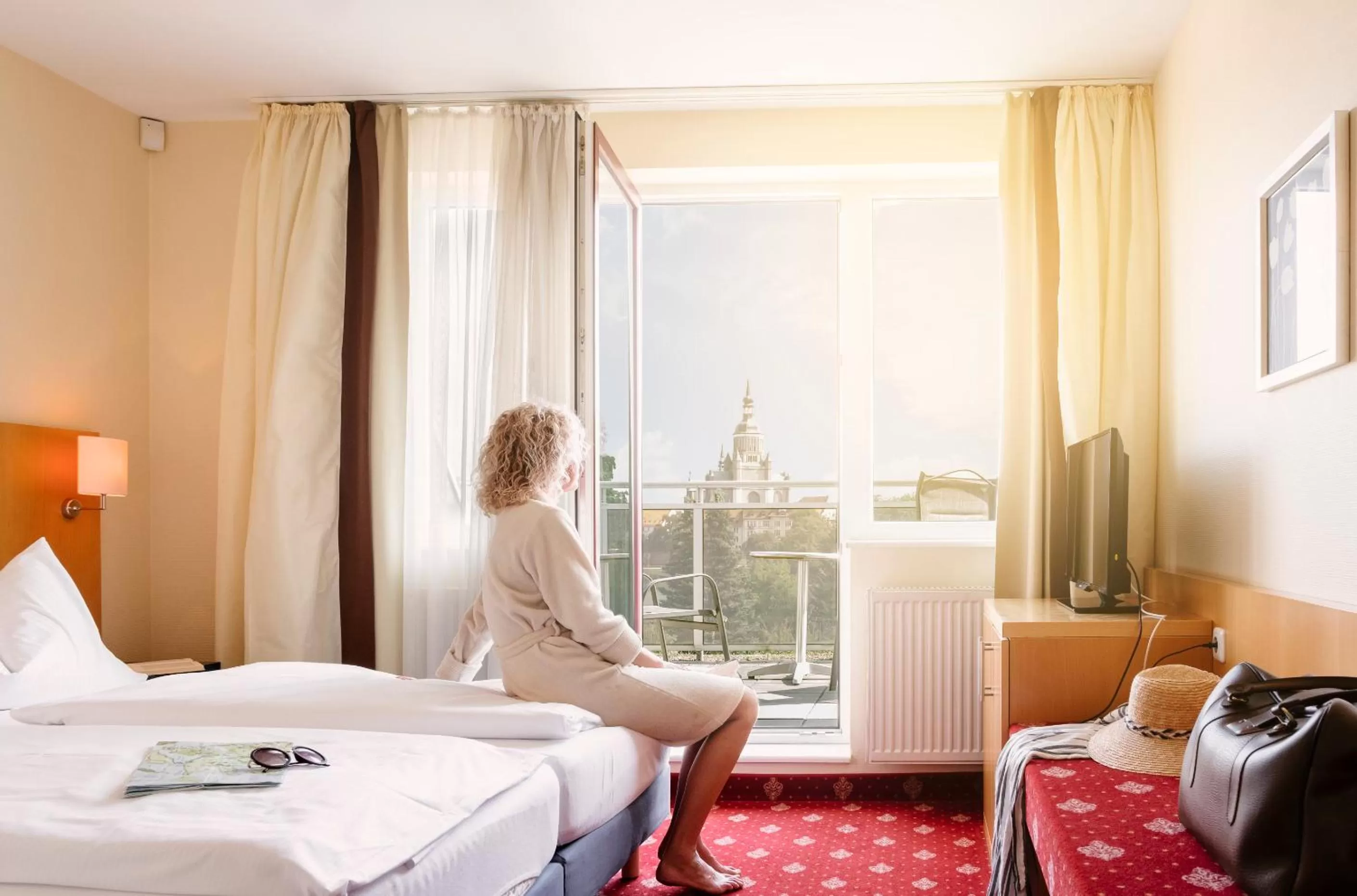 Landmark view, Bed in Hotel am Jungfernstieg