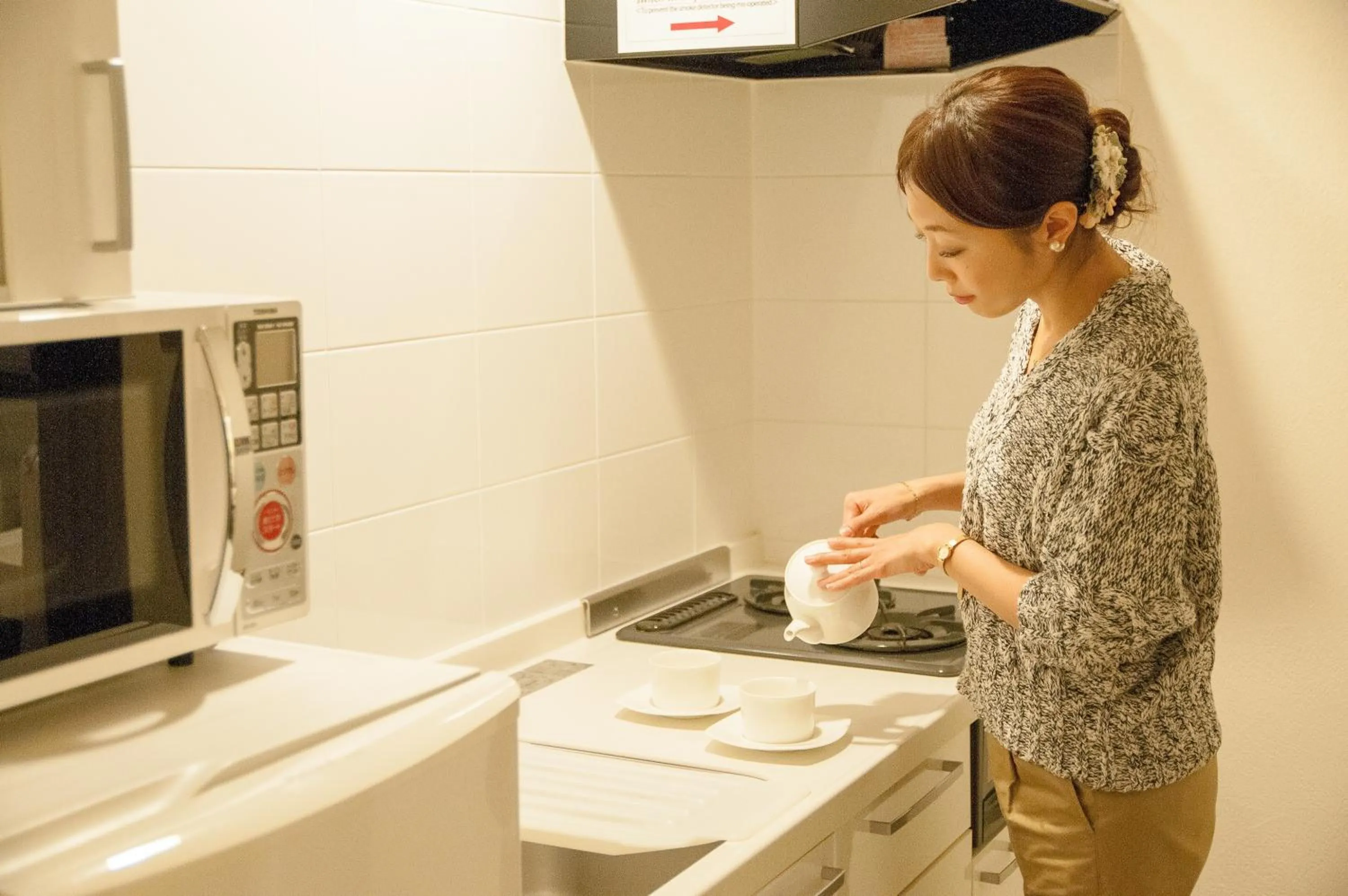 Kitchen or kitchenette in Hakodate Danshaku Club Hotel & Resorts