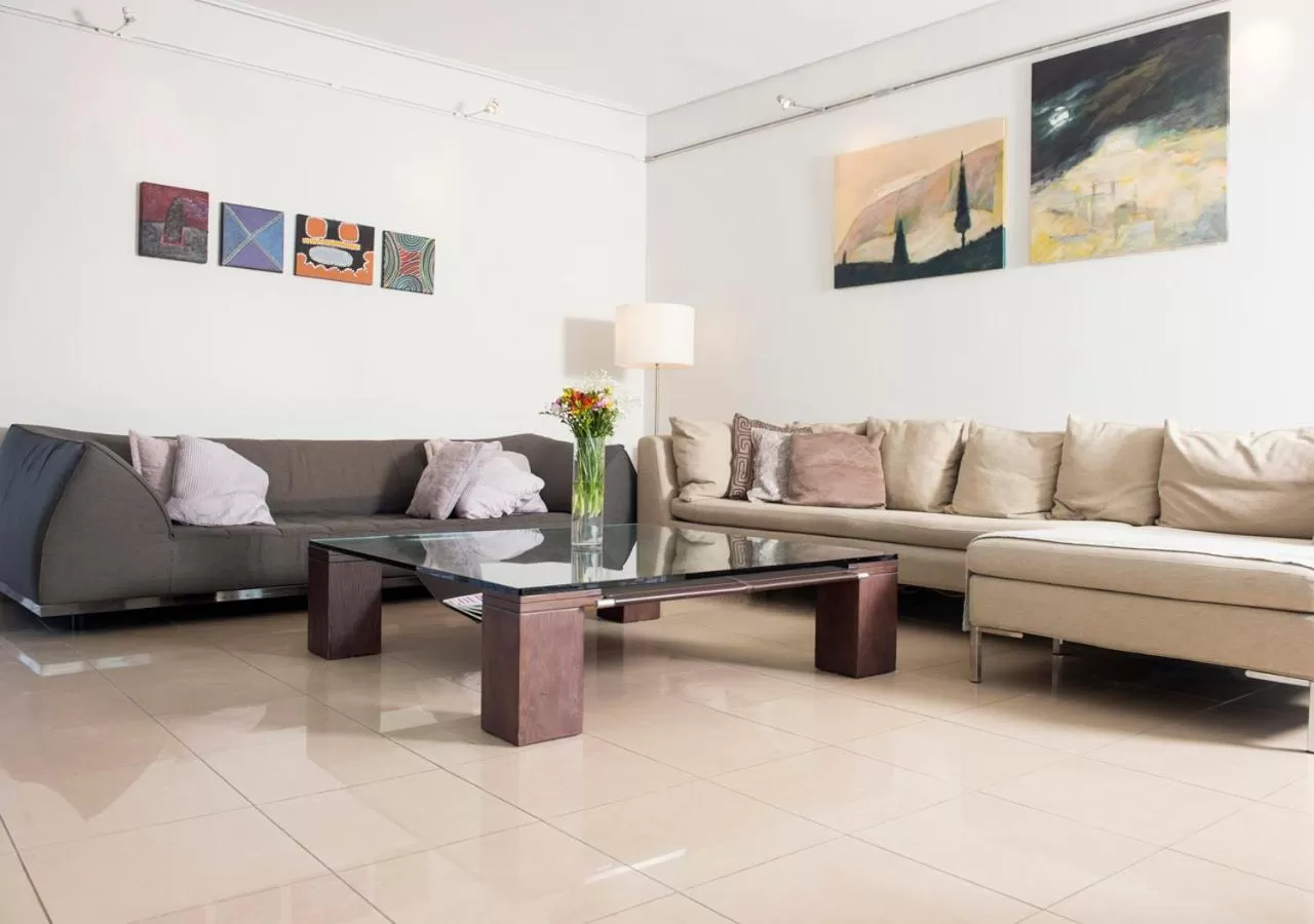 Seating area in Athens Studios