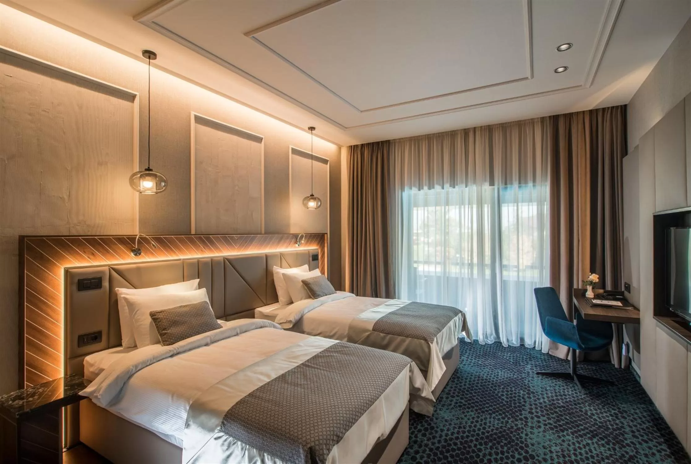 Bed in Sky Blue Hotel & Spa