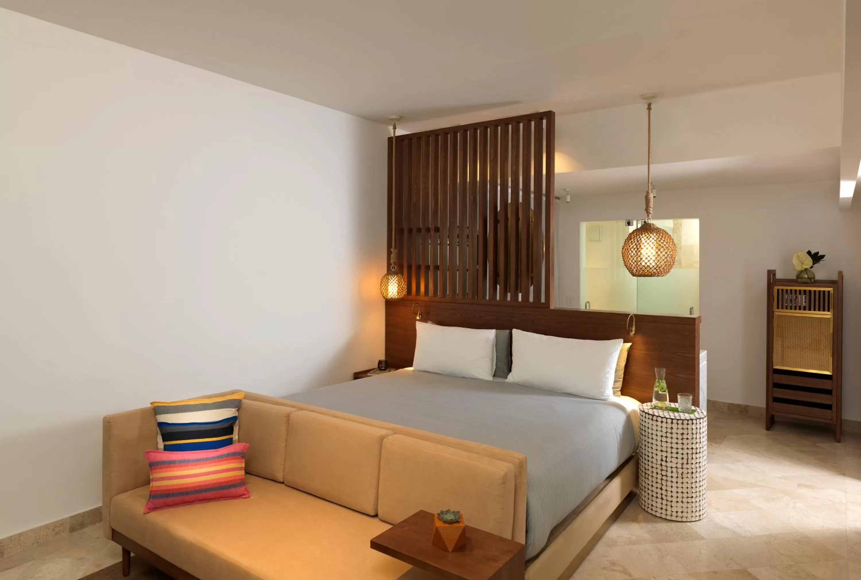 Seating area, Bed in ME Cabo by Meliá