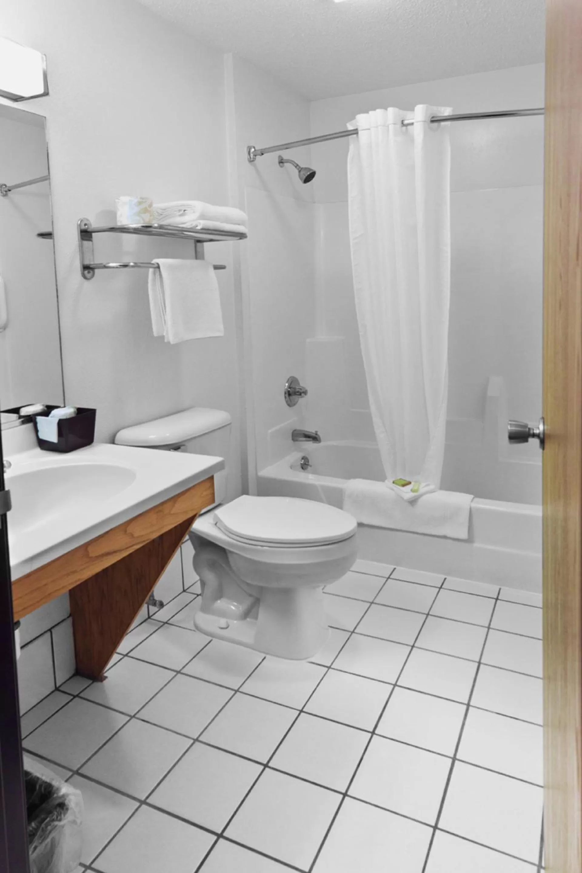 Bathroom in Super 8 by Wyndham Ottawa Starved Rock