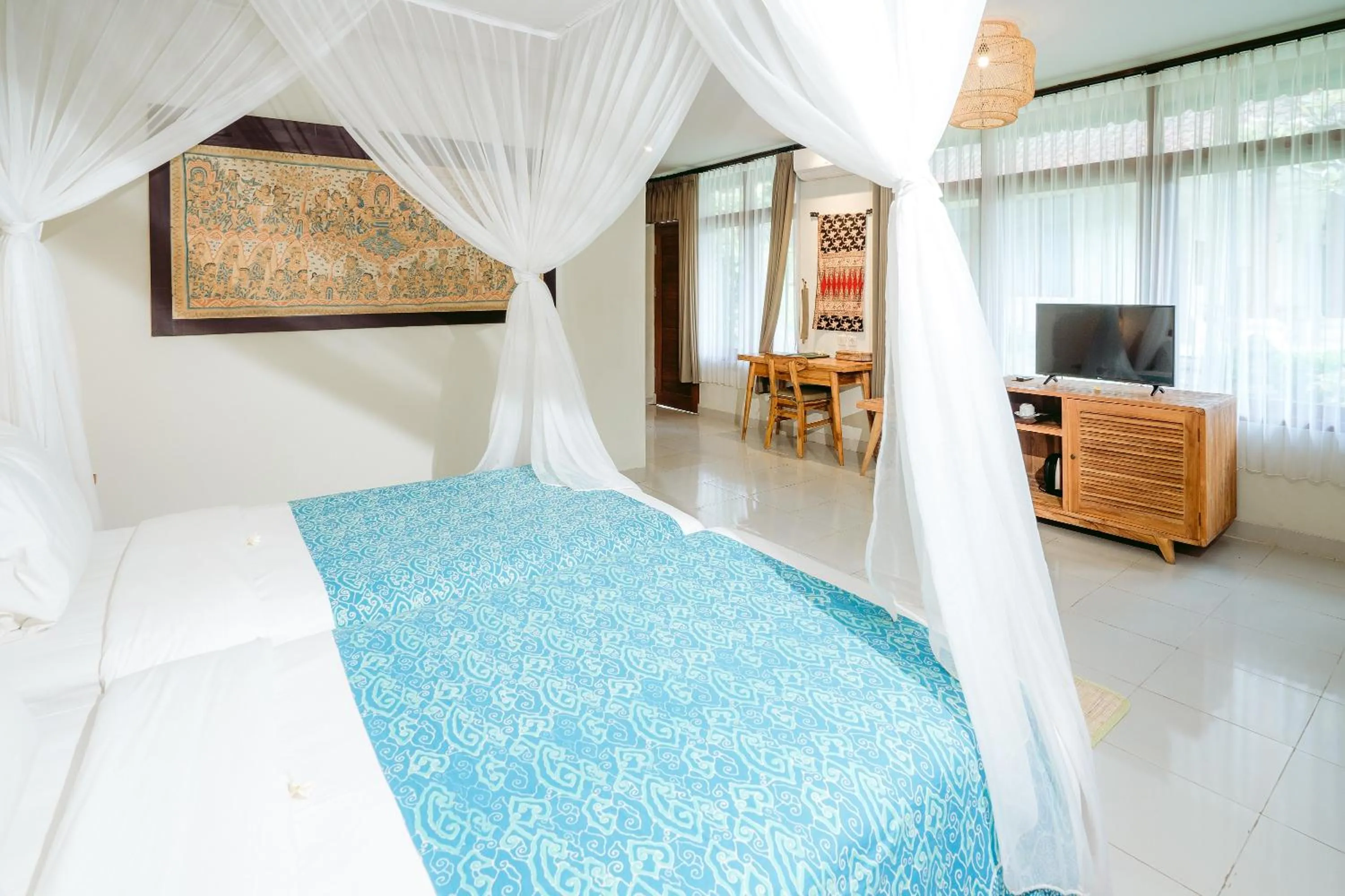 Bed in Pertiwi Resort & Spa