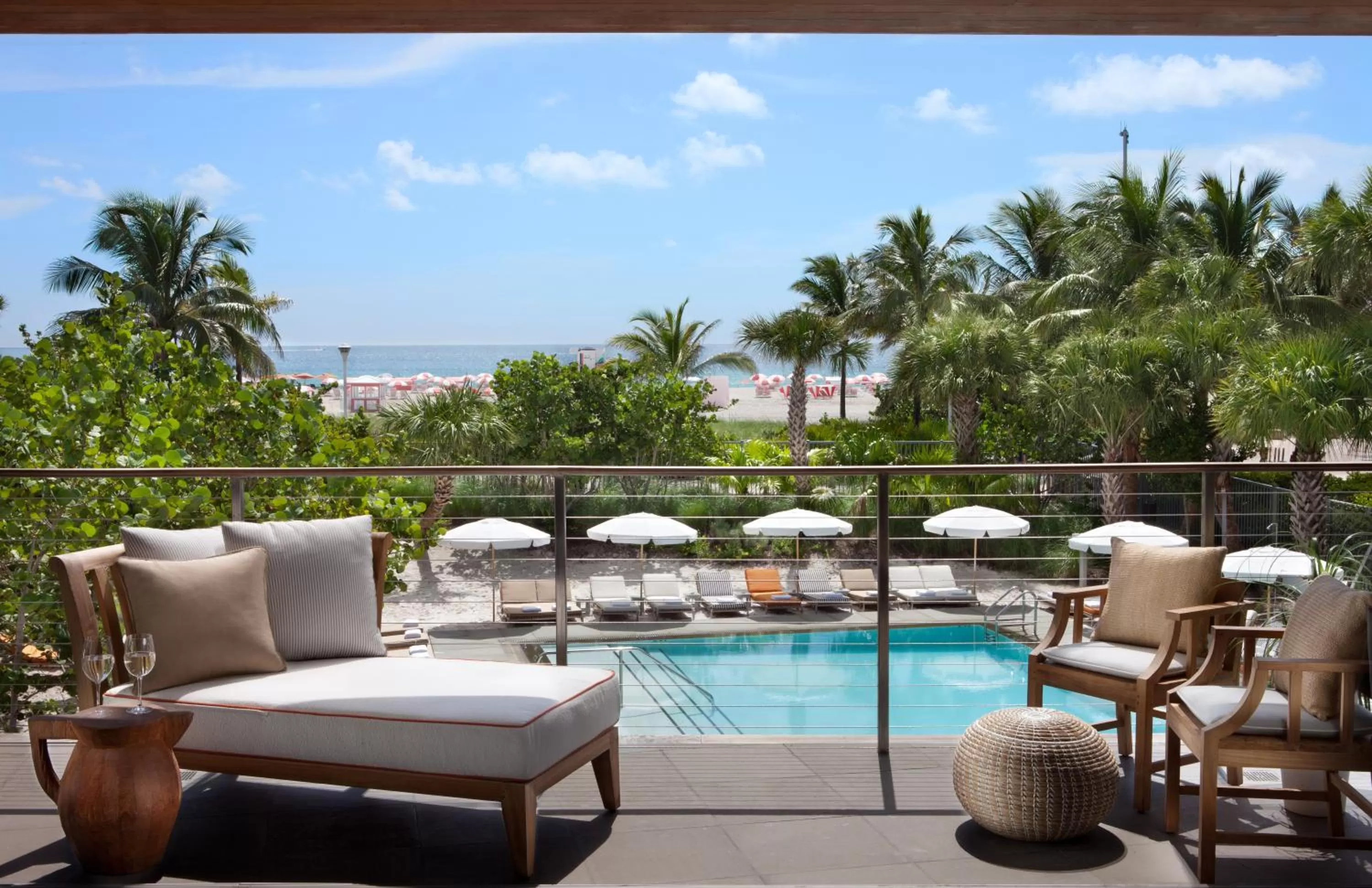 Pool view in SLS South Beach
