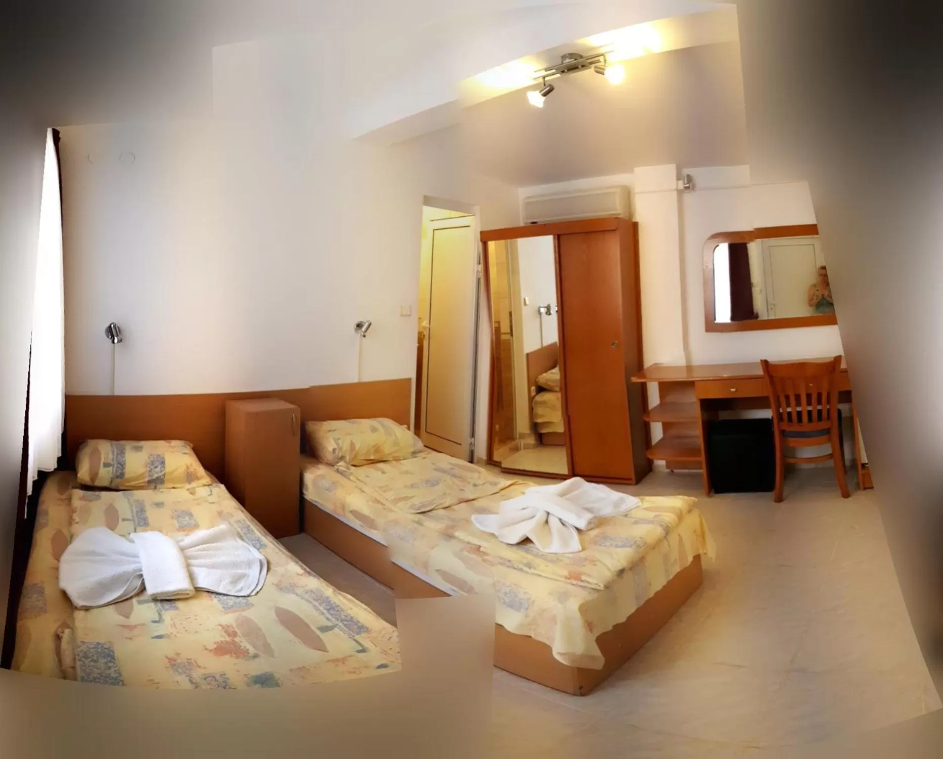 Spring, Bed in Hotel Poseidon