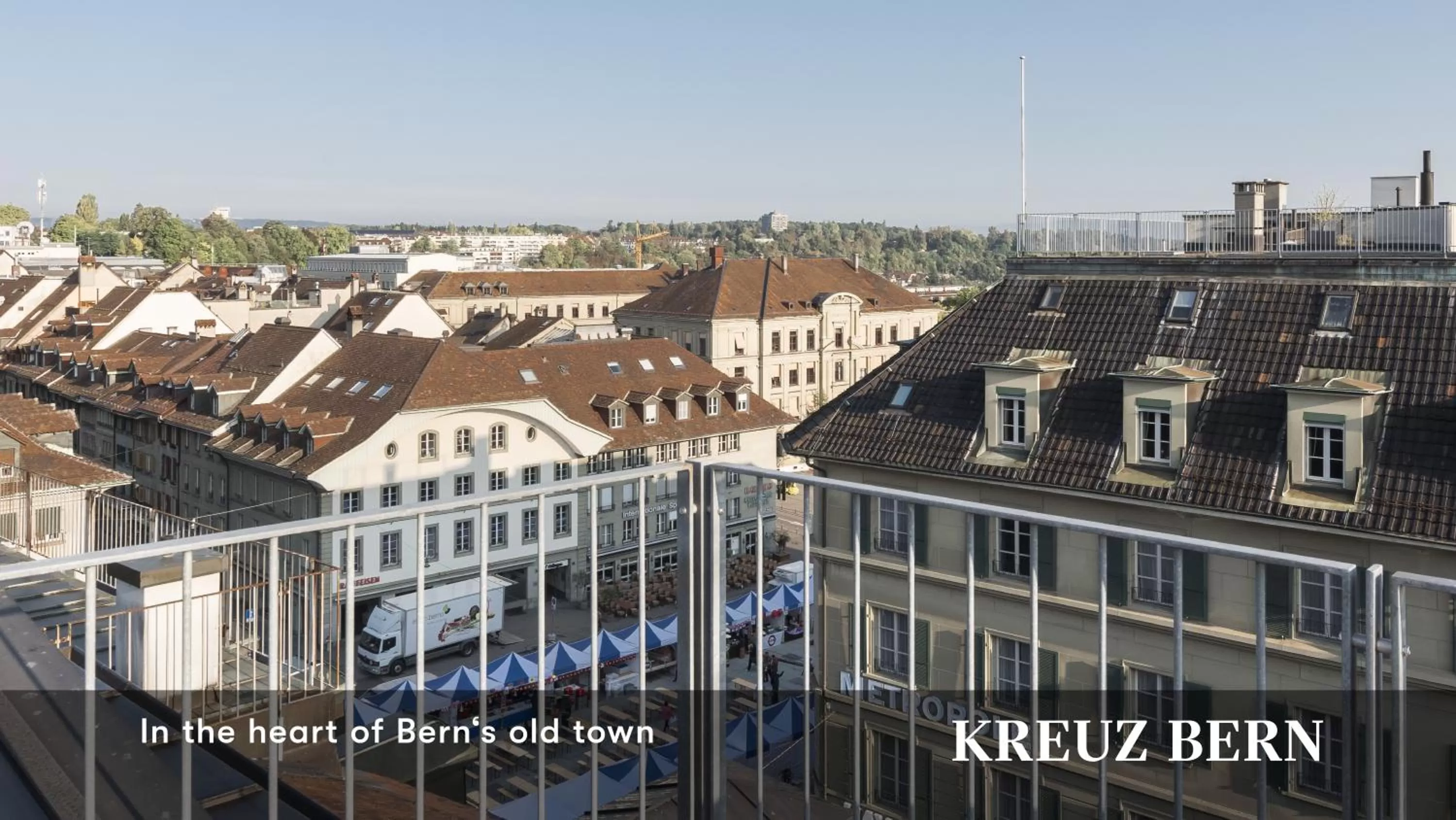 Balcony/Terrace in Kreuz Bern Modern City Hotel
