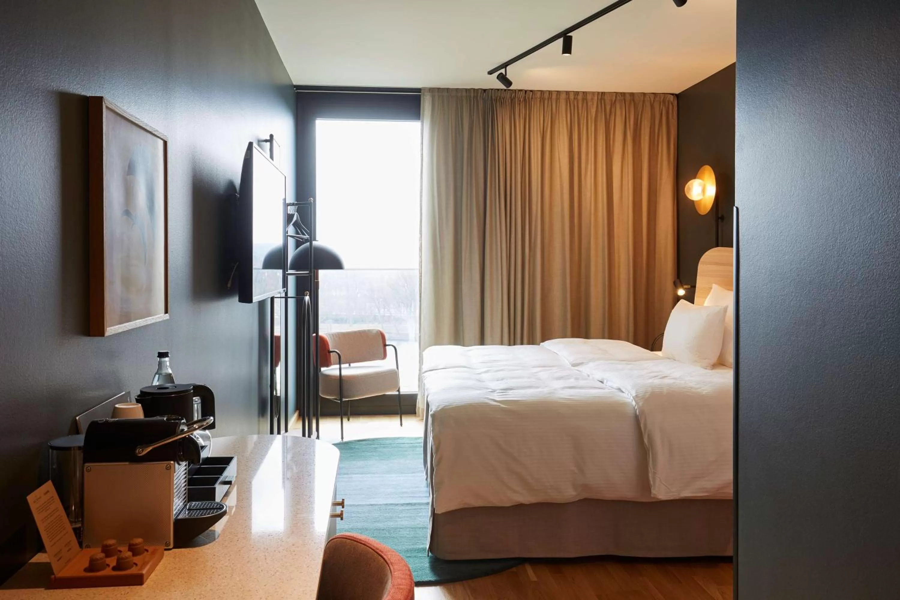 Bedroom, Bed in Scandic Frankfurt Hafenpark