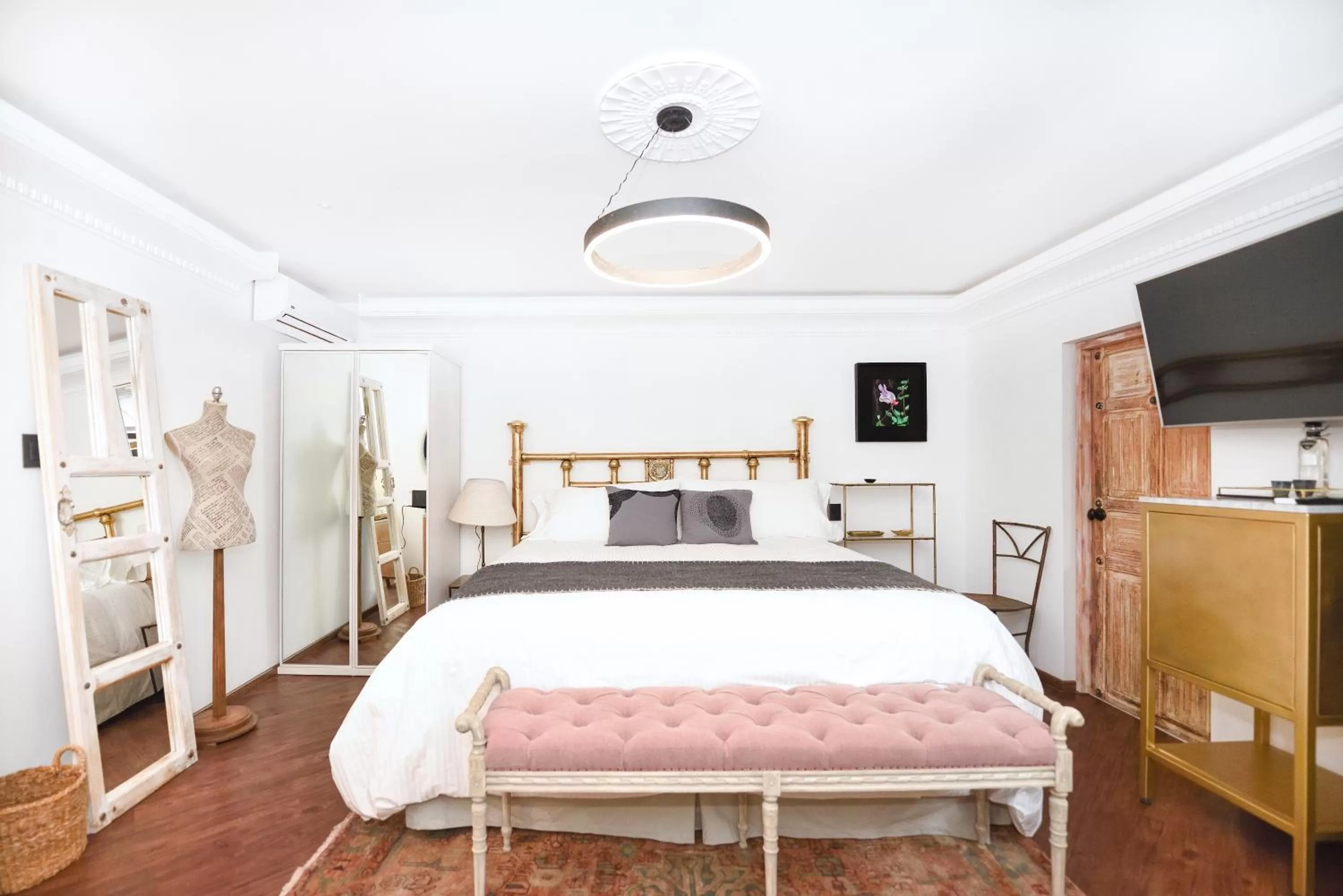 Bed in Orchid House Mexico City