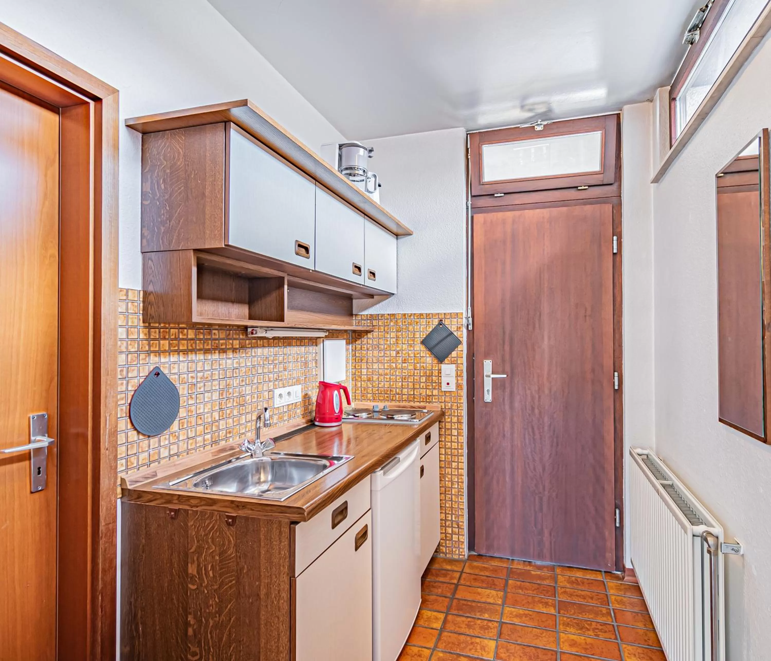 Kitchen or kitchenette in Aparthotel Panorama