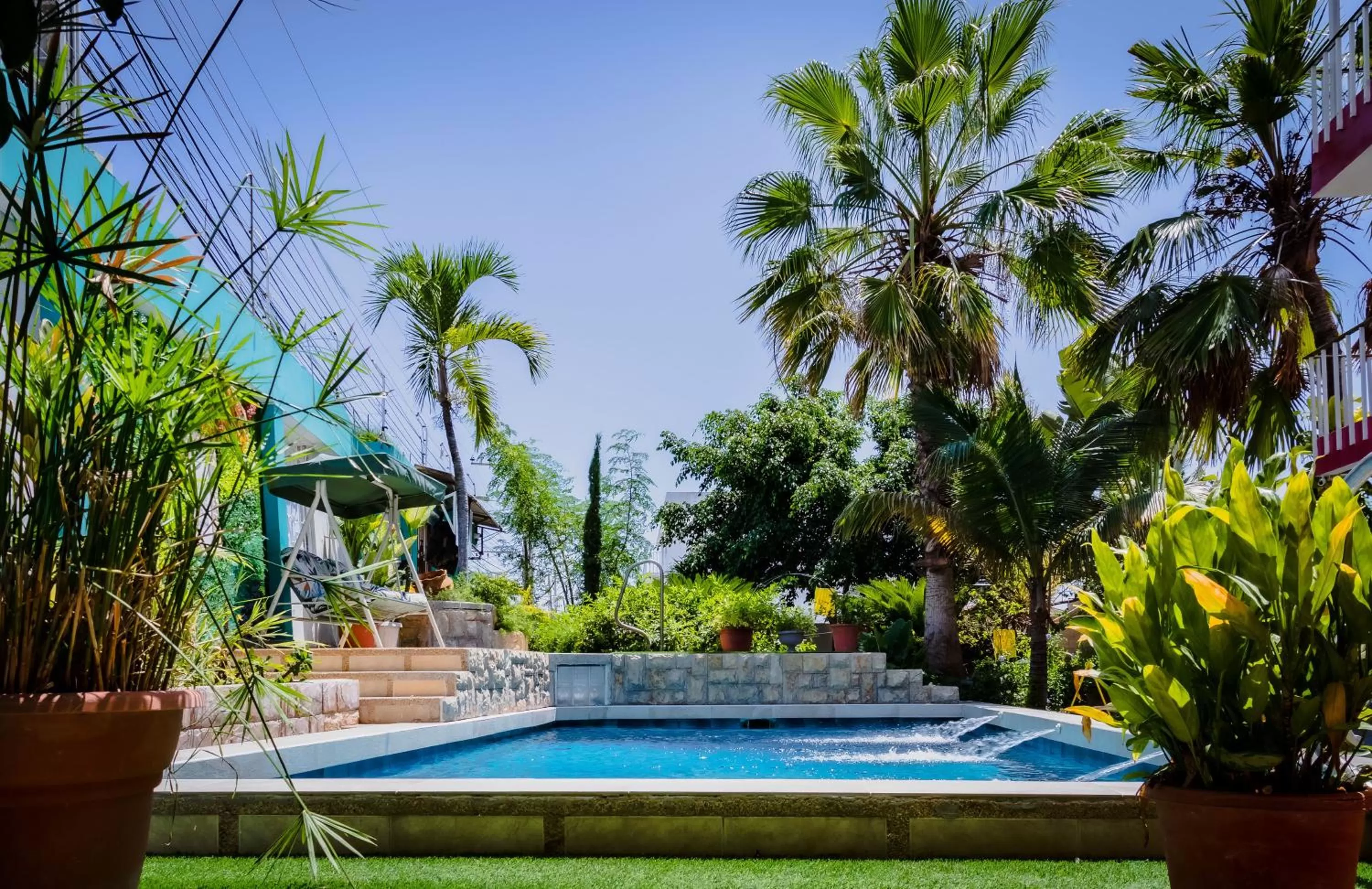 Swimming pool in Hostal Antares