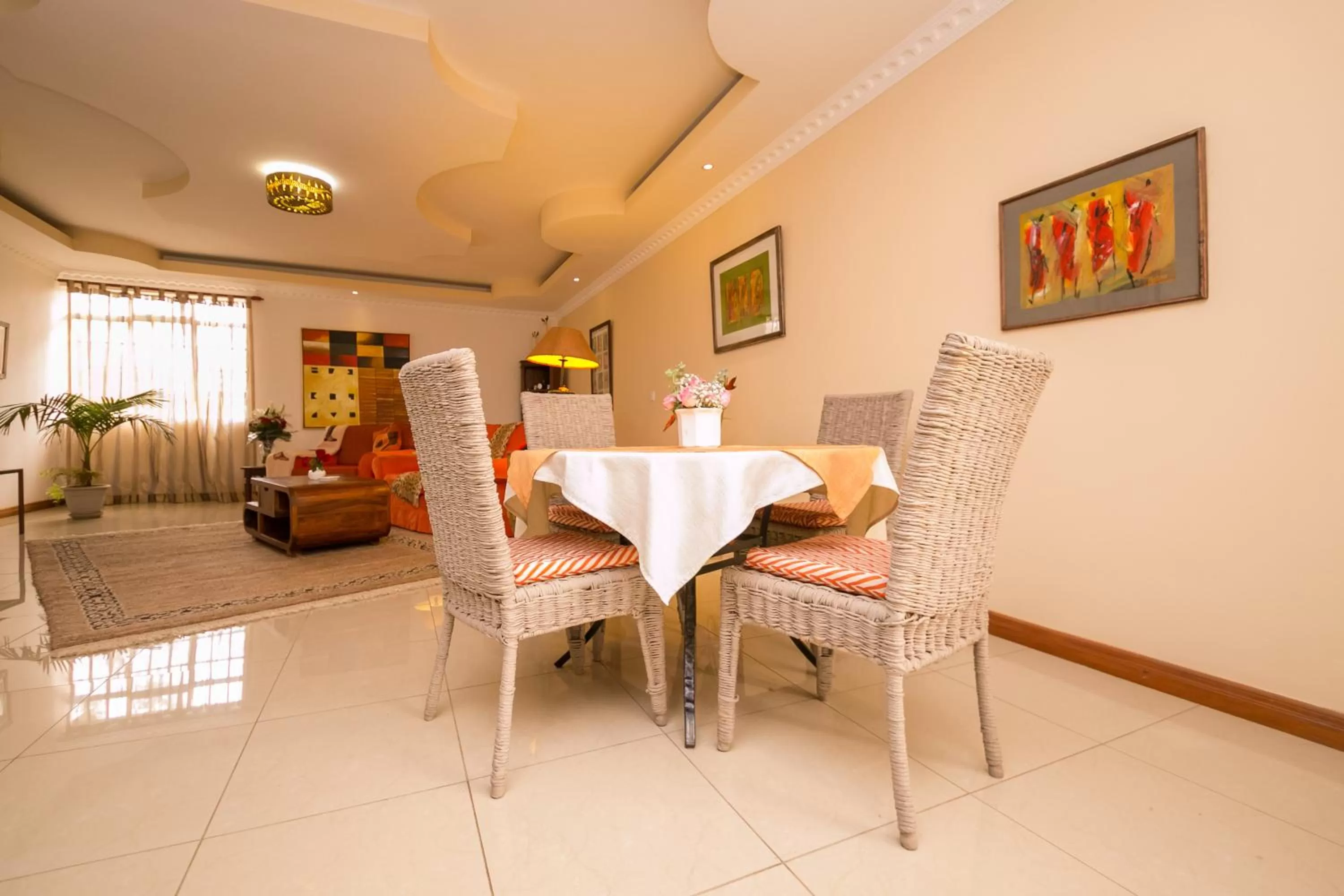 Seating area in Hotel Rudi