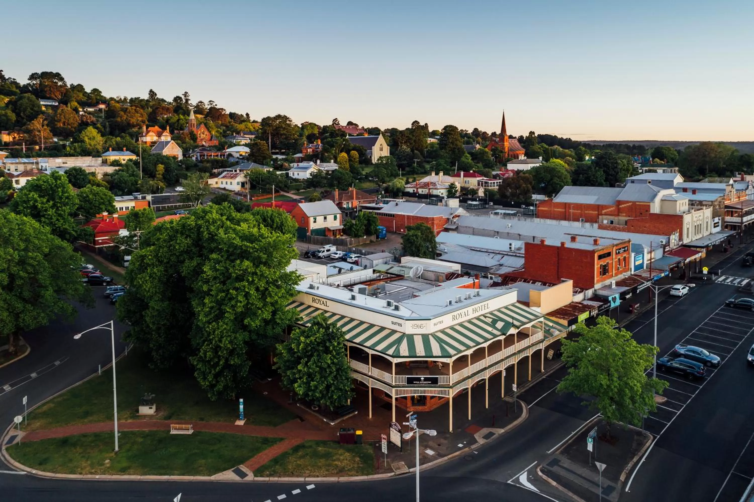 Bird's eye view in The Royal Daylesford Hotel