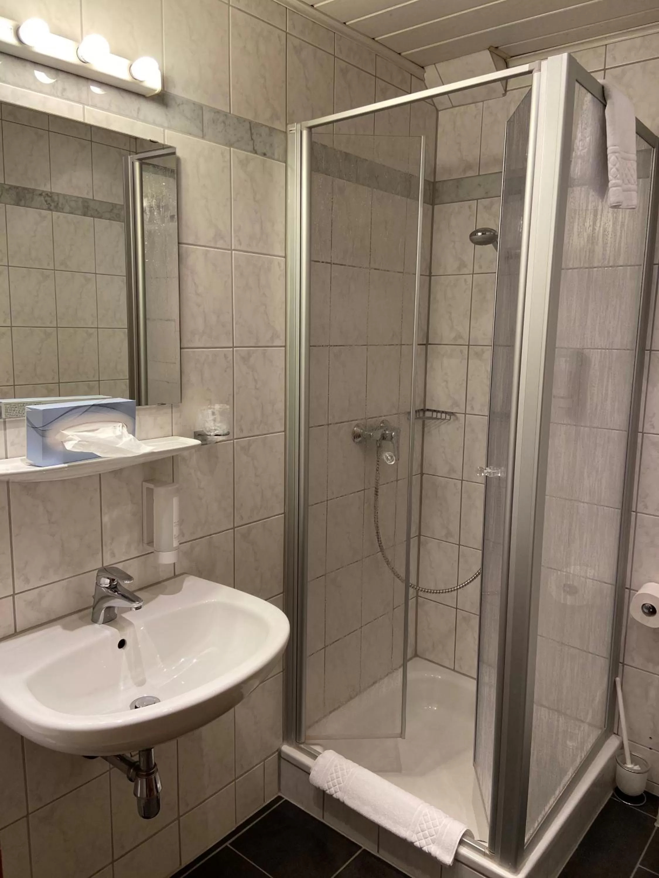 Shower in Hotel Bett & Frühstück