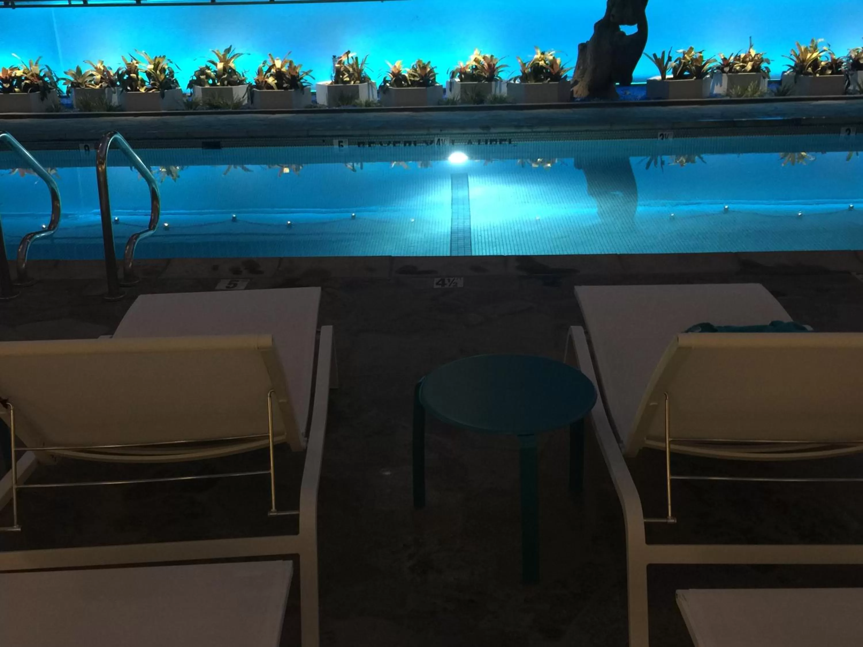 Swimming pool in The Beverly Laurel Hotel at West Hollywood