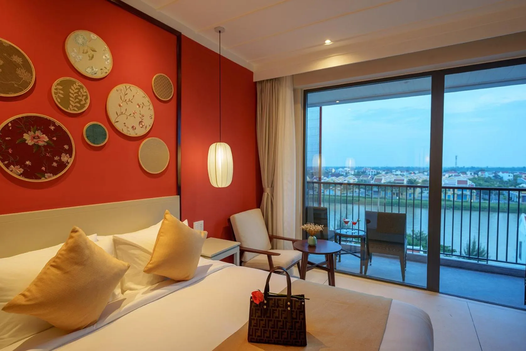 View (from property/room), Bed in Cozy An Boutique Hotel Hoian