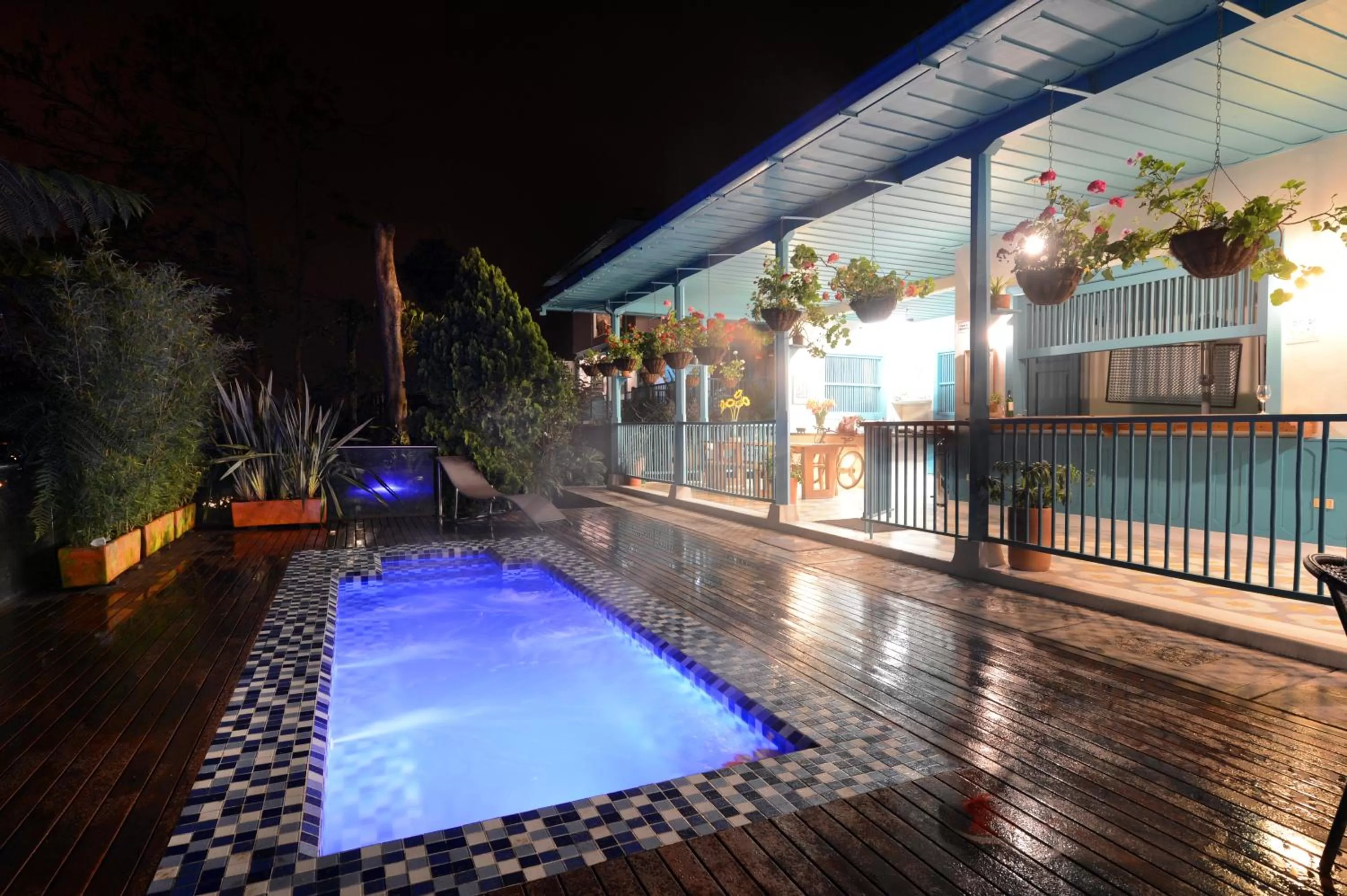 Pool view in Casa de las Dos Palmas