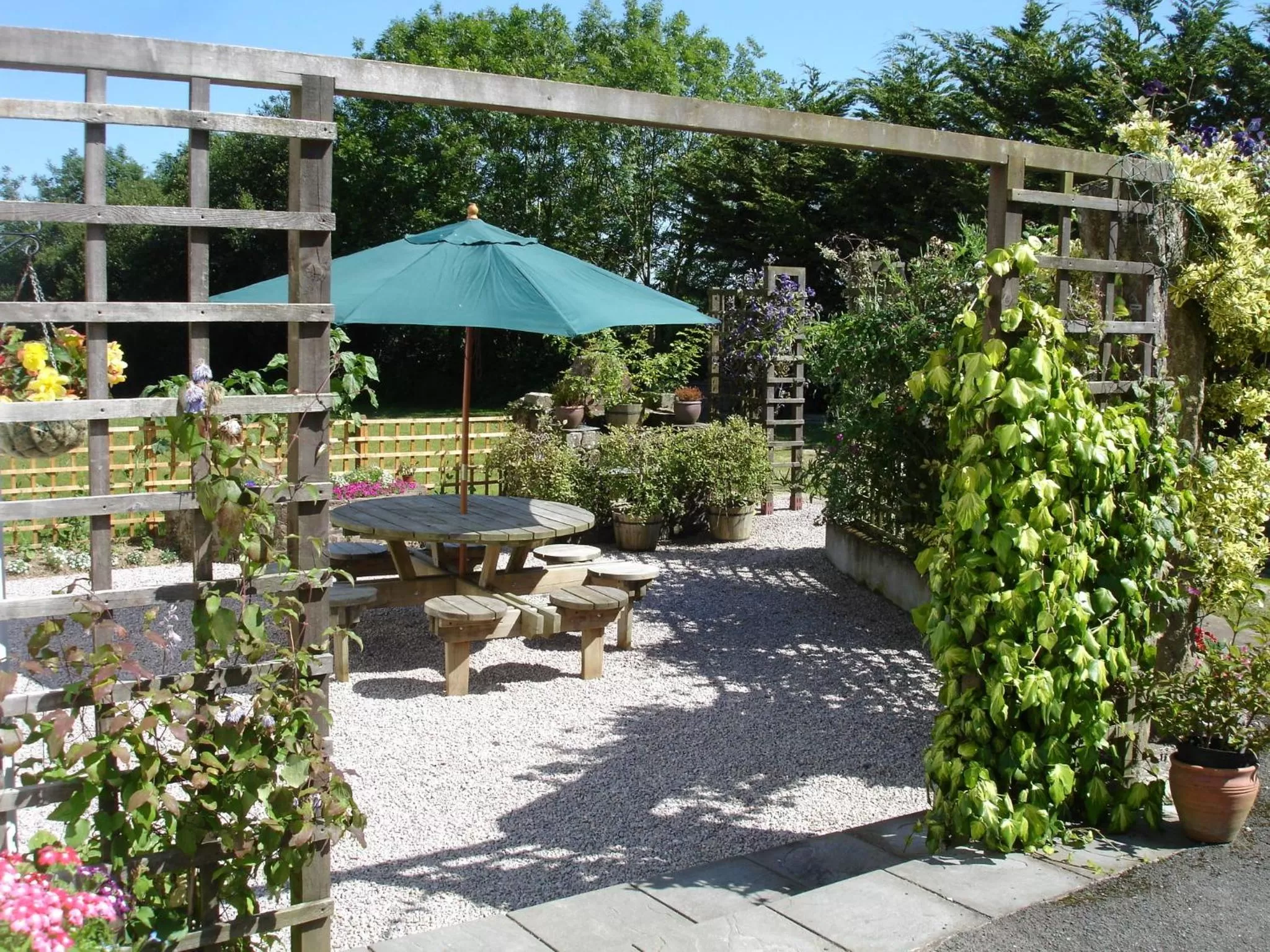 Patio in Leworthy Farmhouse Bed and Breakfast