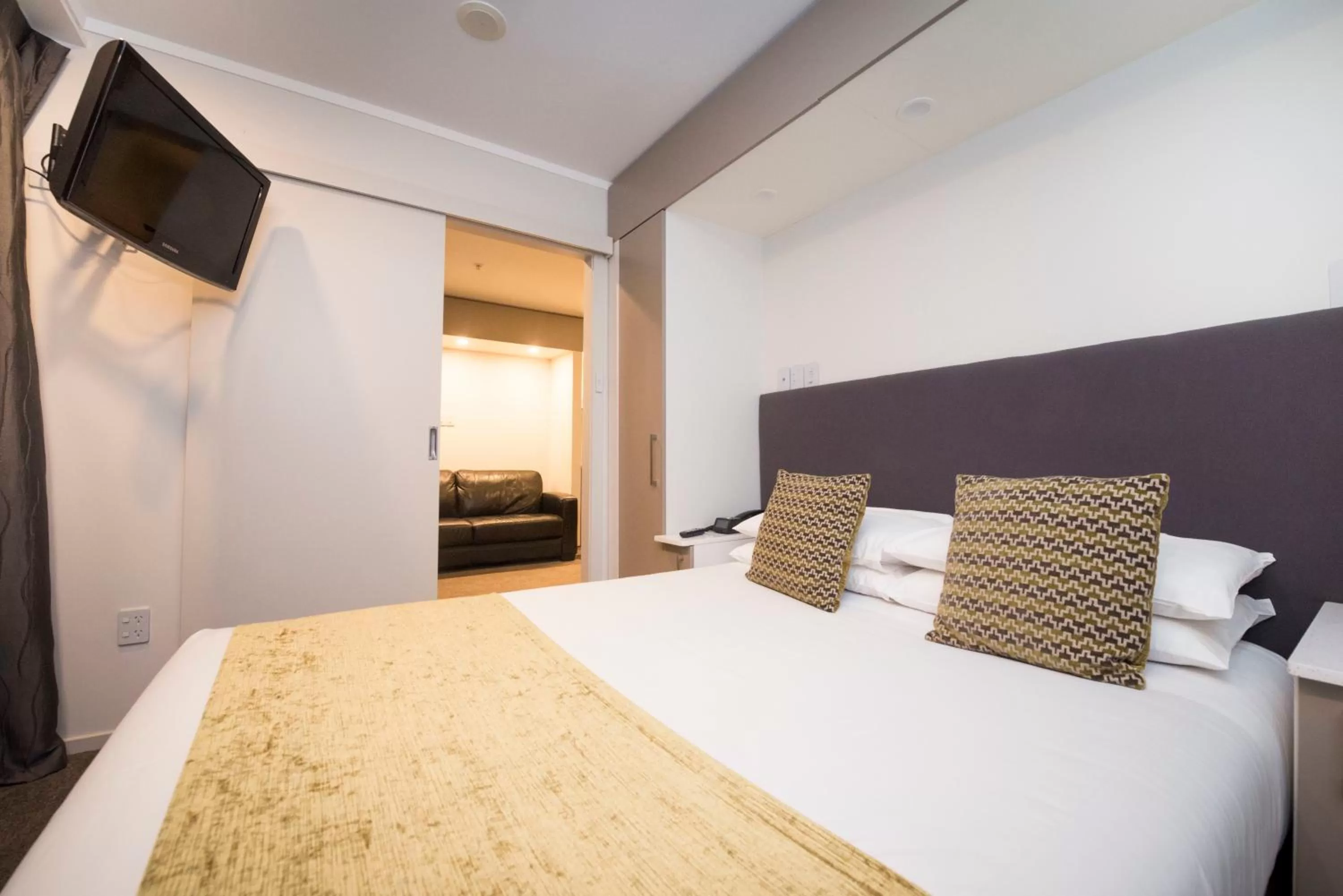 Bed in Quest on Johnston Serviced Apartments