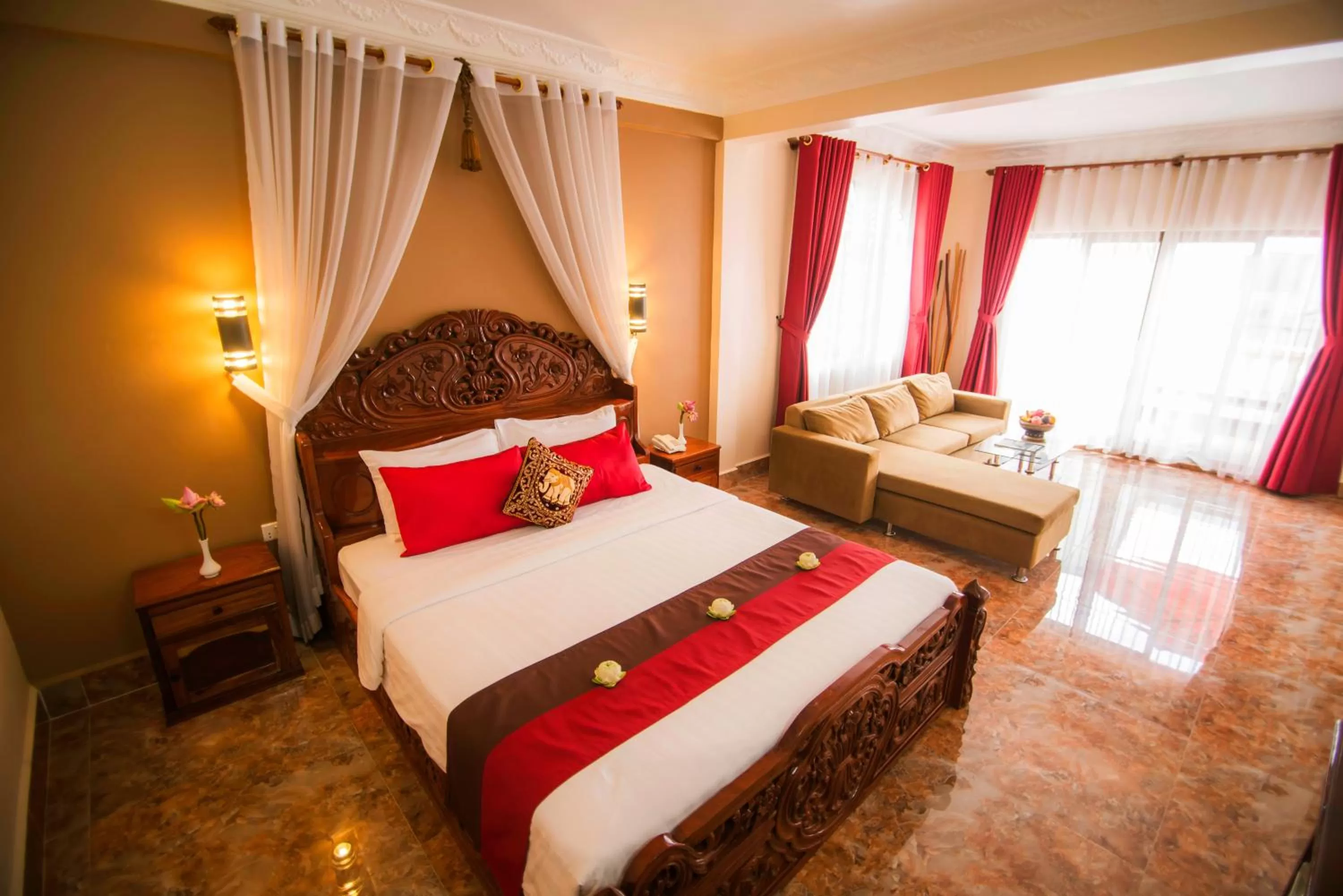 Bedroom, Bed in Reaksmey Chanreas Hotel