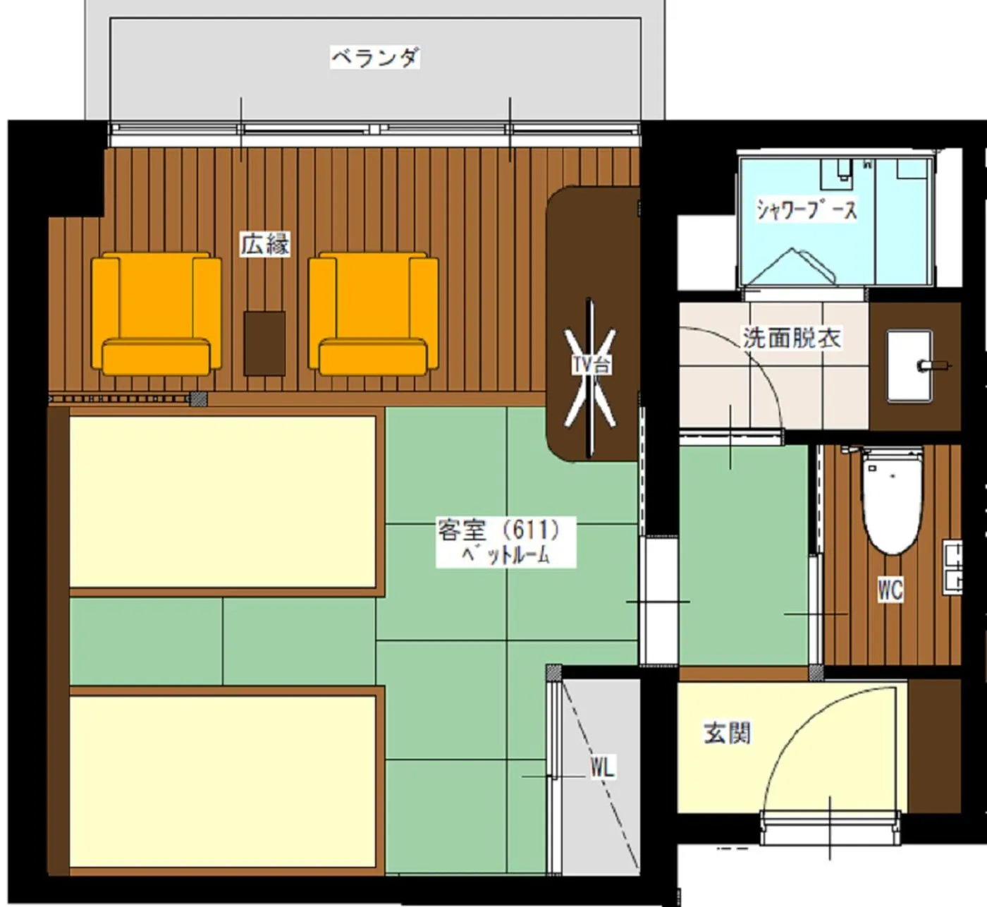 Floor plan in Kasuitei Ooya