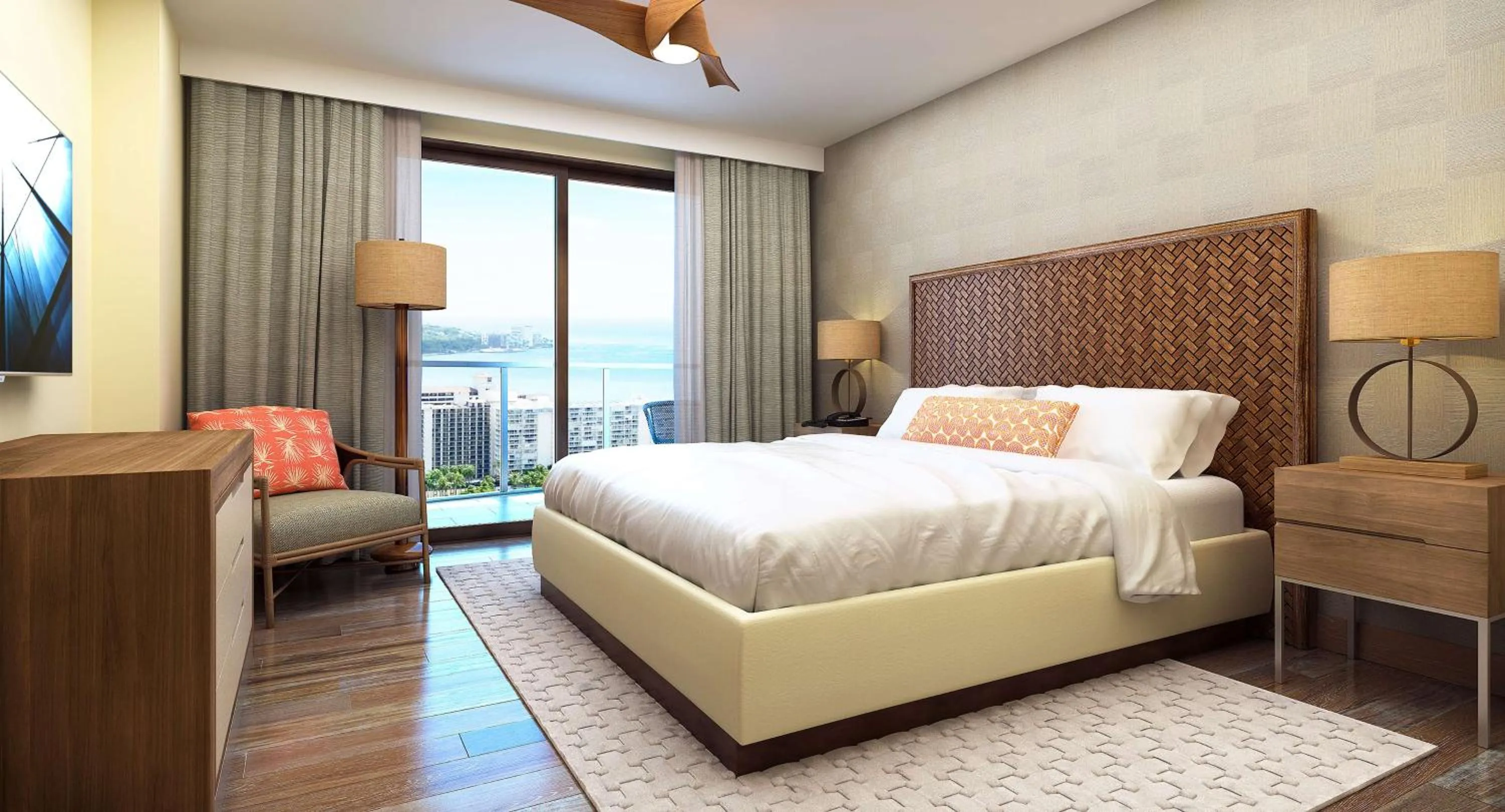 Bed in Hilton Grand Vacation Club The Grand Islander Waikiki Honolulu