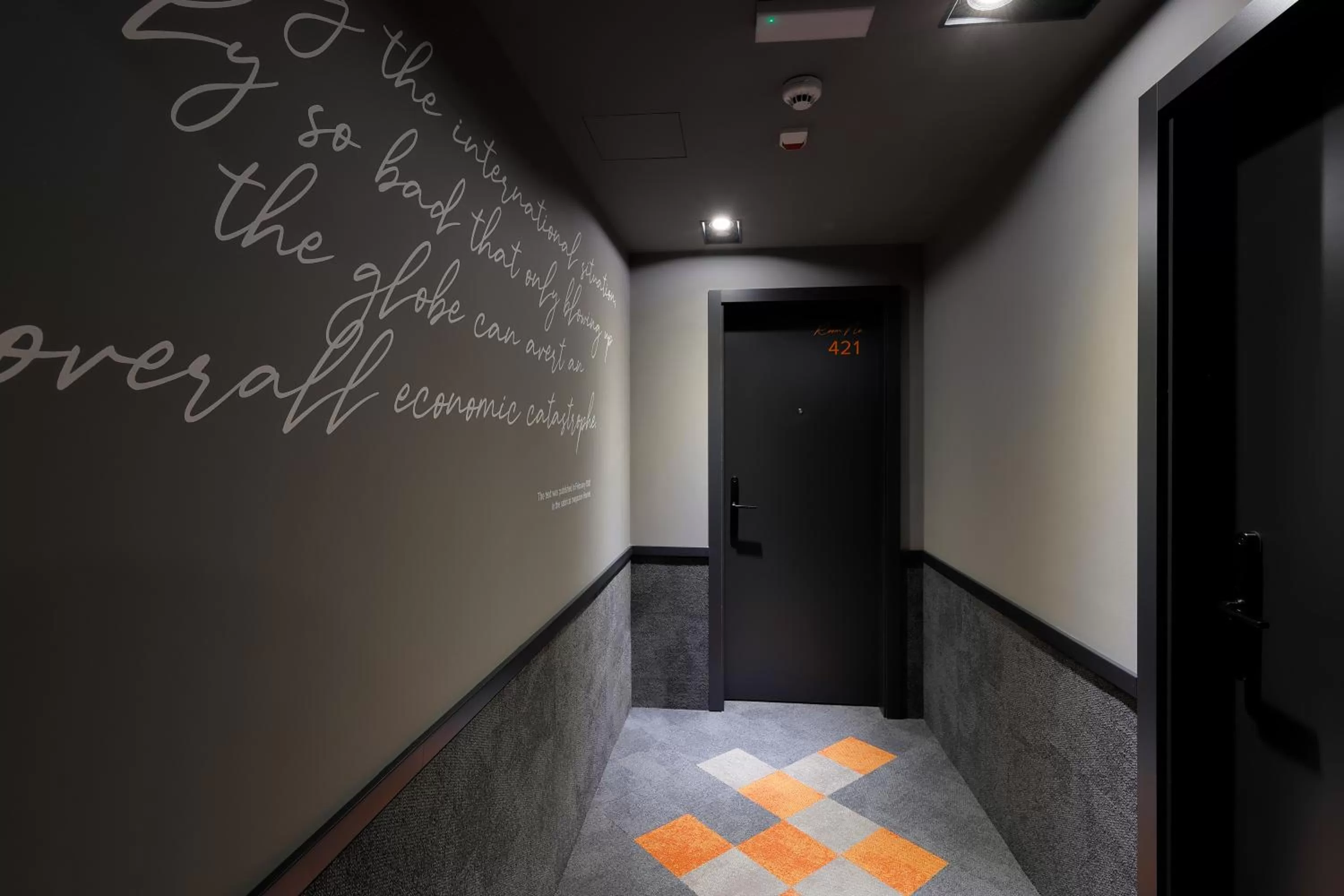 Text overlay in Hotel Prokop Square