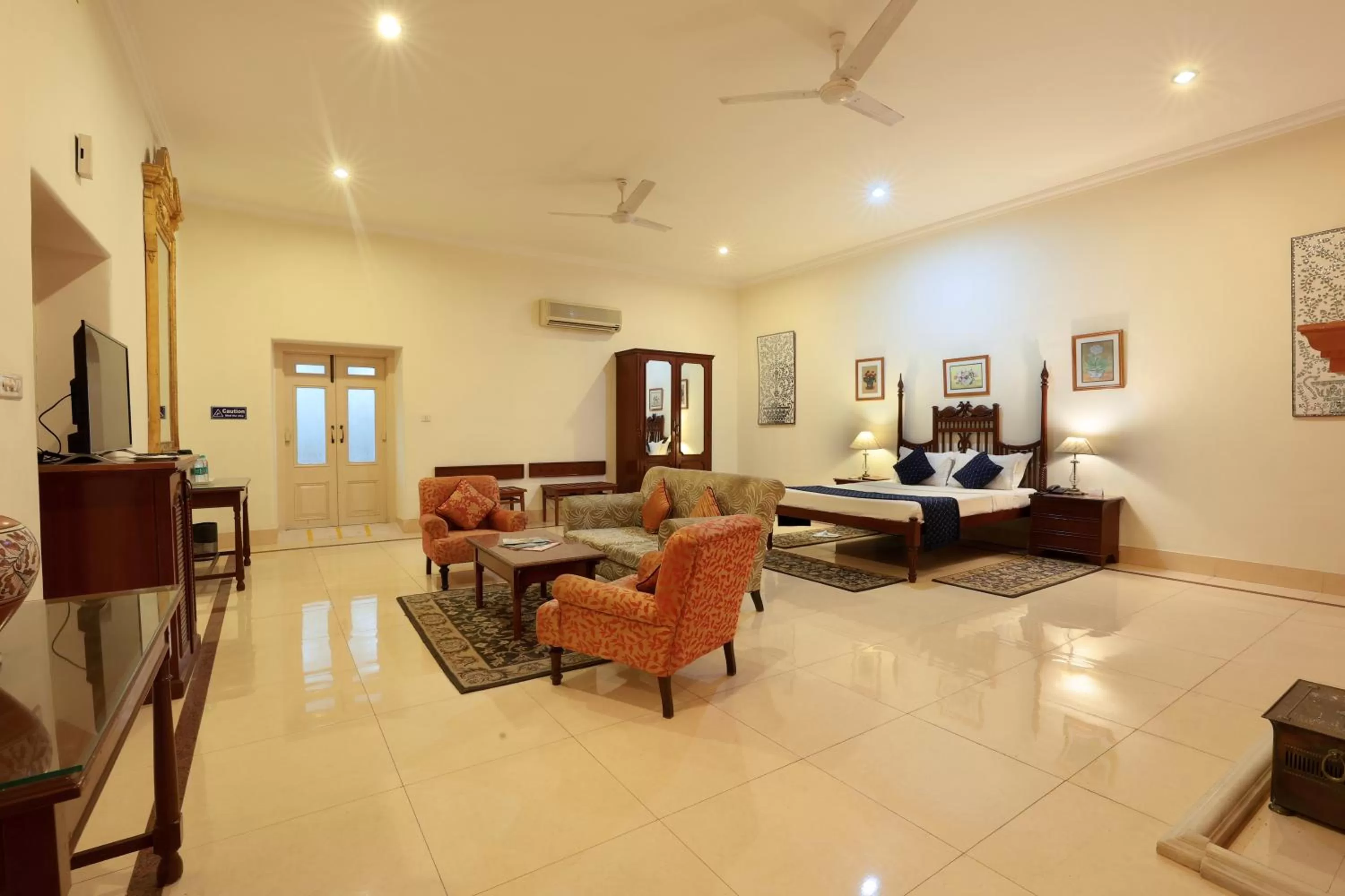 Living room in The Lallgarh Palace - A Heritage Hotel