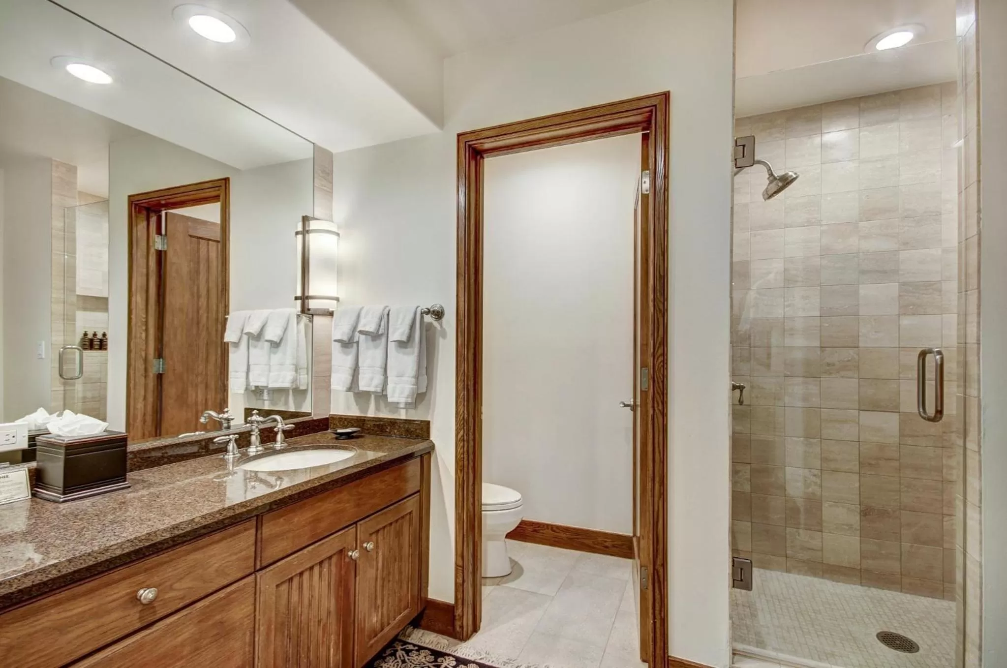 Bathroom in The Pines Lodge, a RockResort, by Vail Resorts