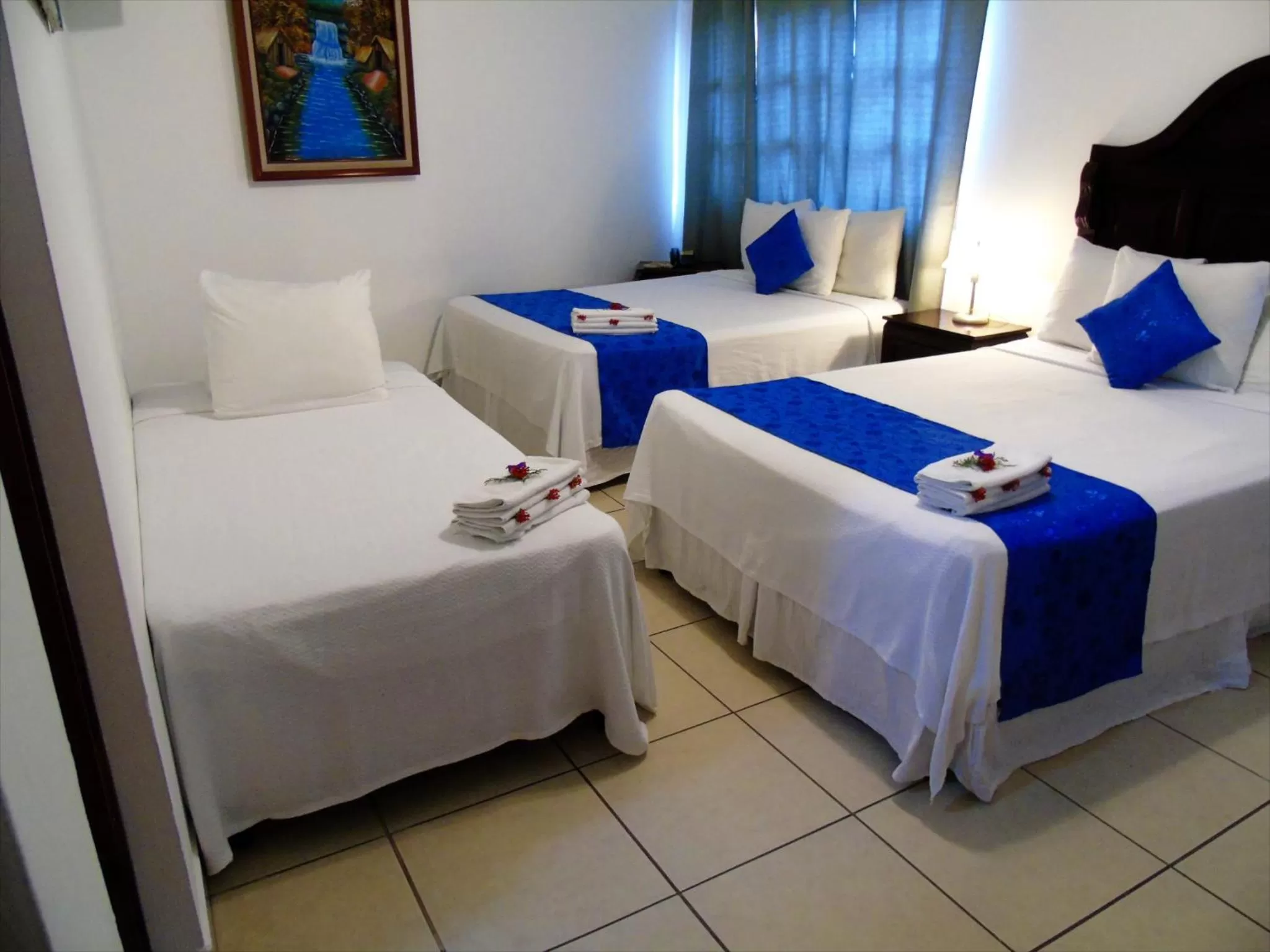 Bed in Hotel Los Pinos