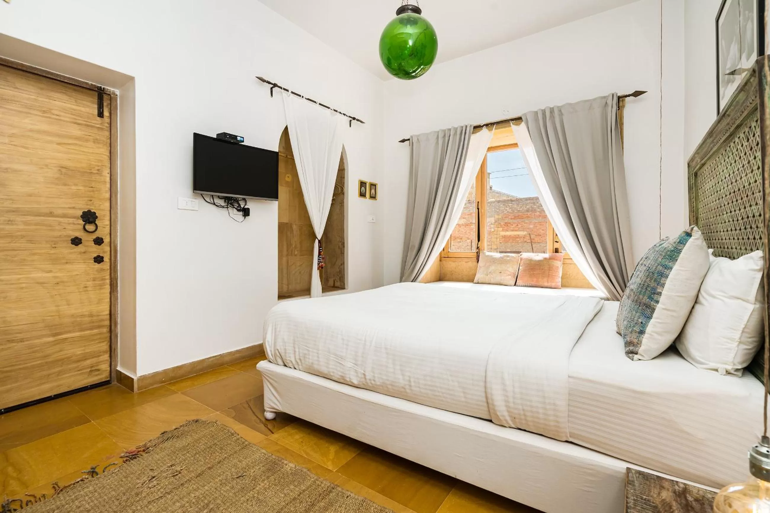 Balcony/Terrace, Bed in The Secret House - Adults Only Jaisalmer India