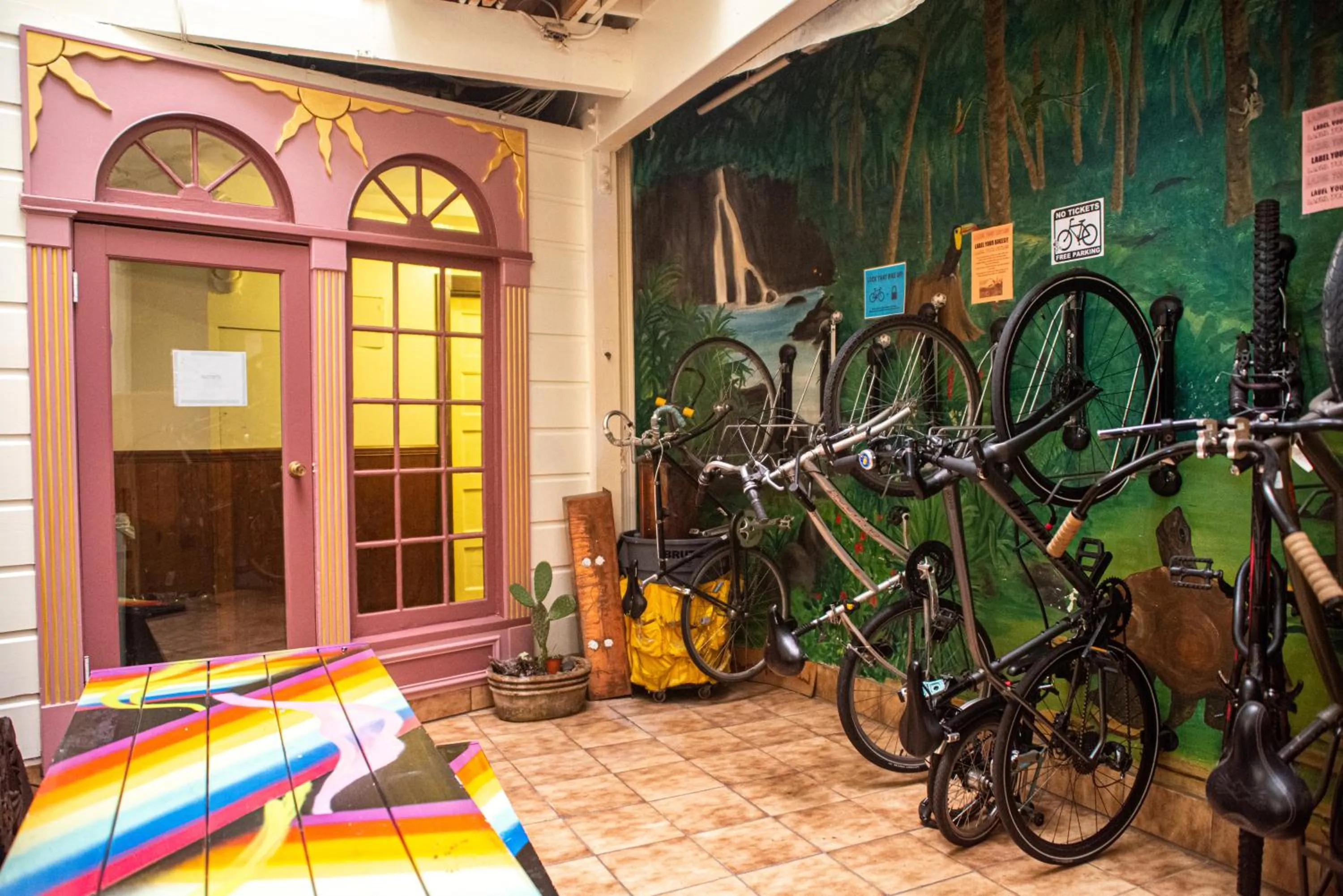 Cycling in Green Tortoise Hostel