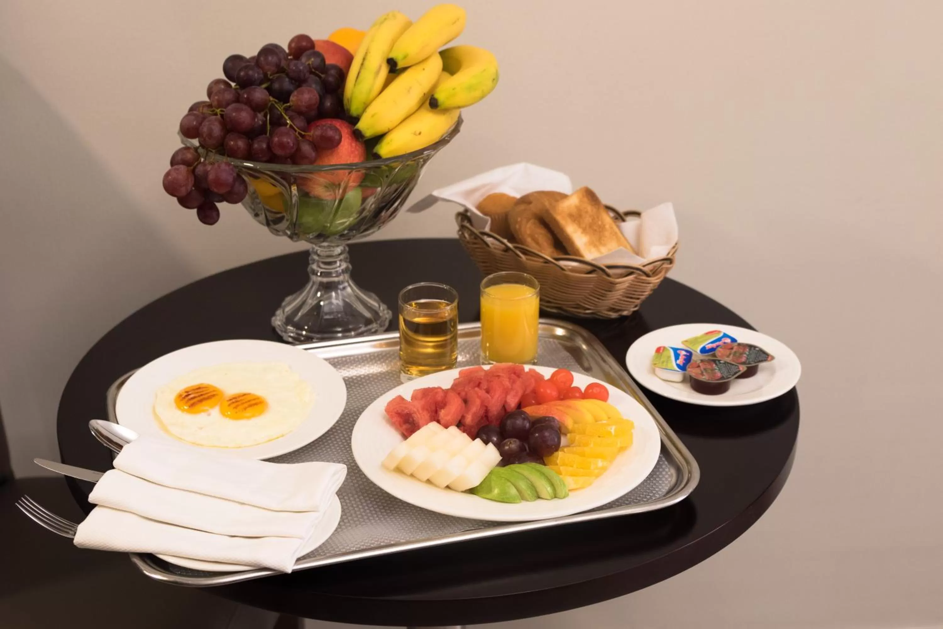 Continental breakfast in Savoy Central Hotel Apartments