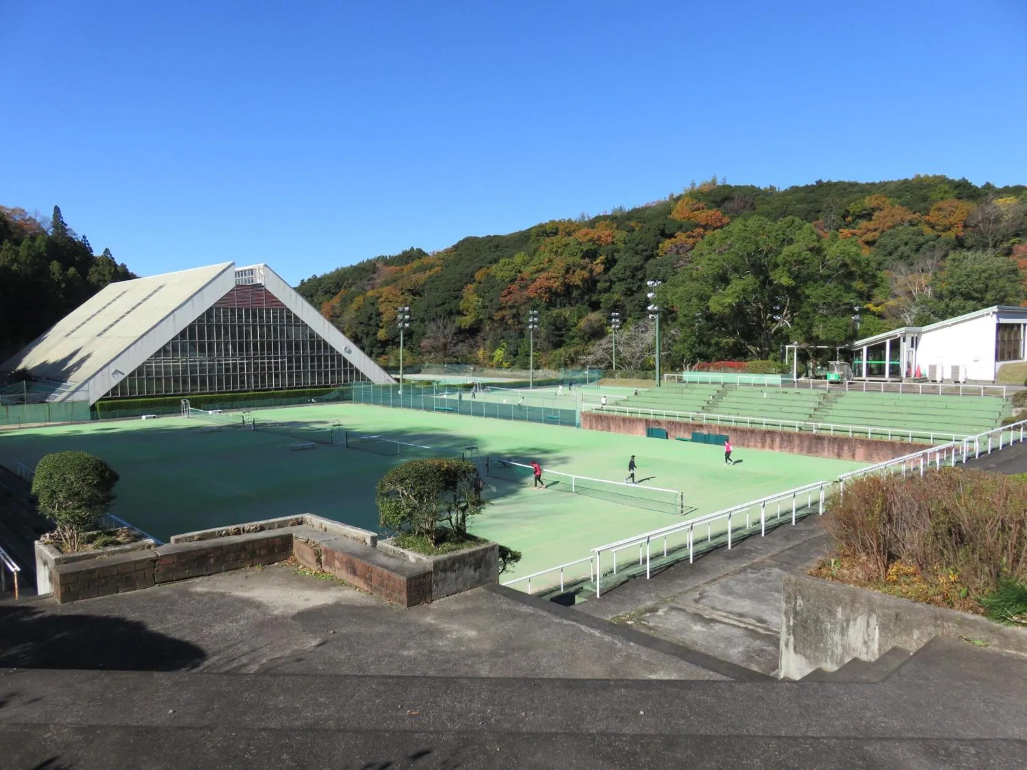 Tennis court in Tsumagoi Resort Sai no Sato