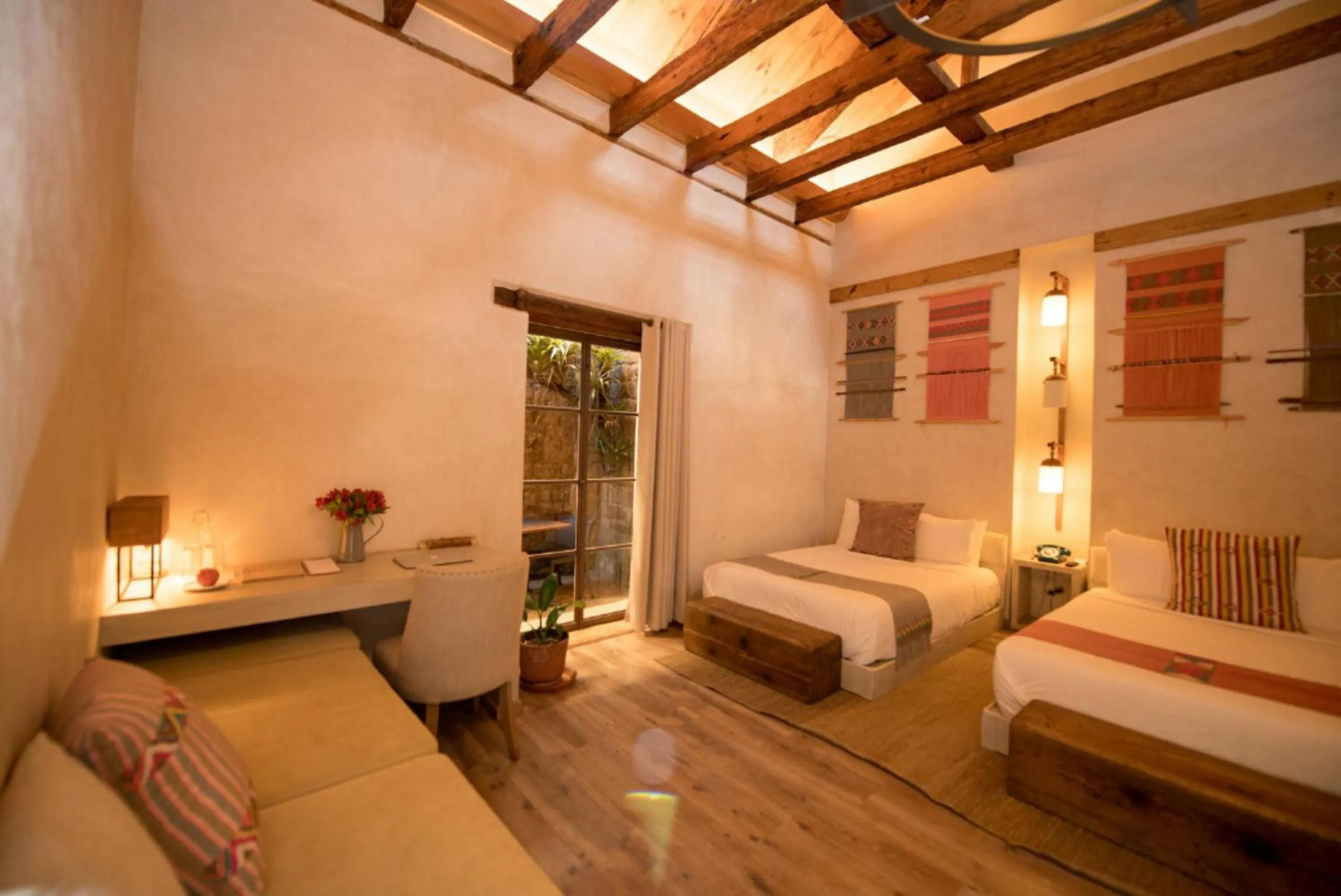 Patio, Bed in Casa Lum