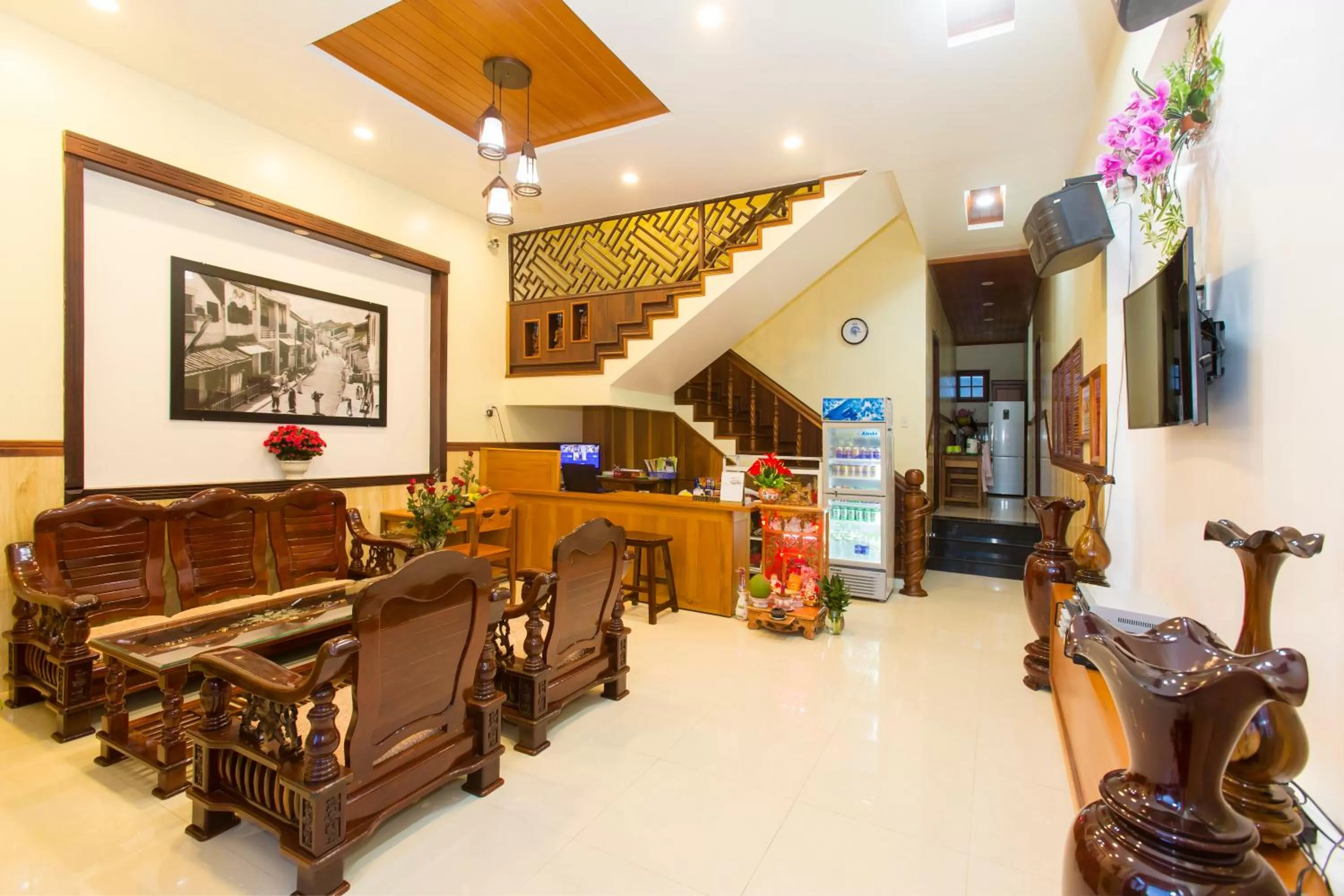 Lobby or reception in Qua Cam Tim Homestay