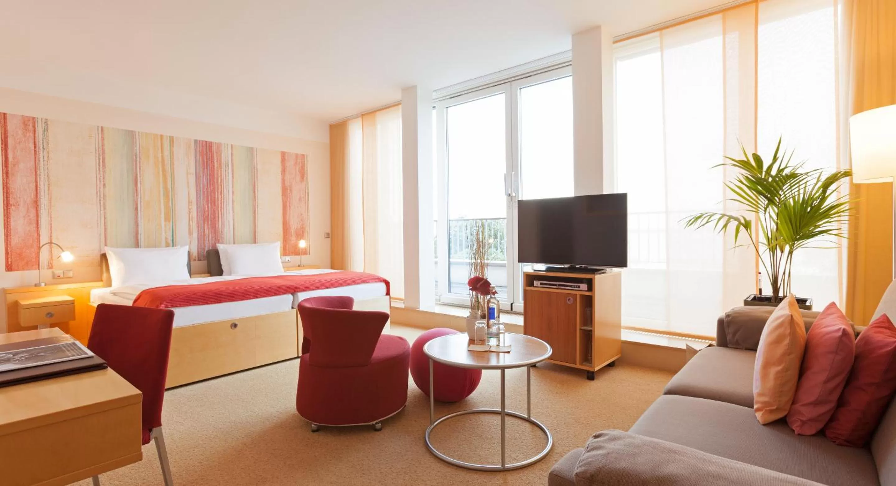 Seating area, Bed in A-ROSA Travemünde