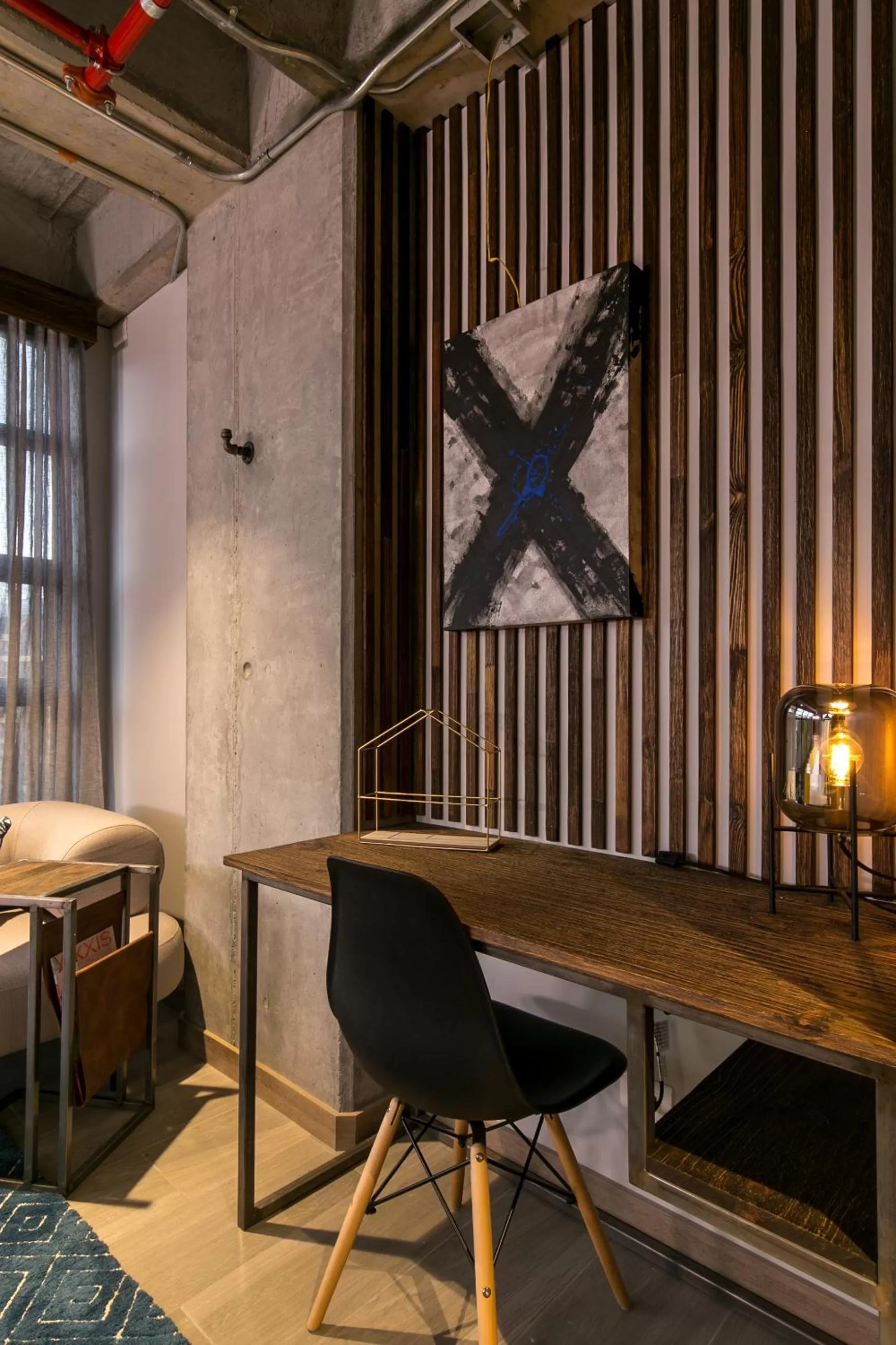 Bed in Factory Lofts Hotel