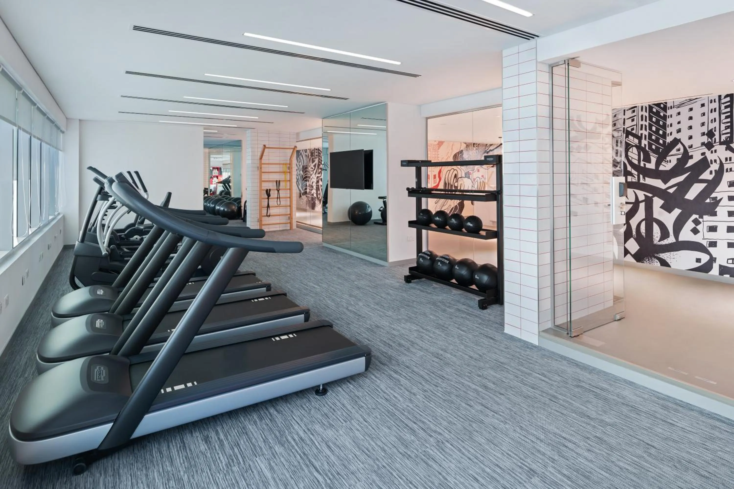 Fitness centre/facilities in Radisson RED Dubai Silicon Oasis