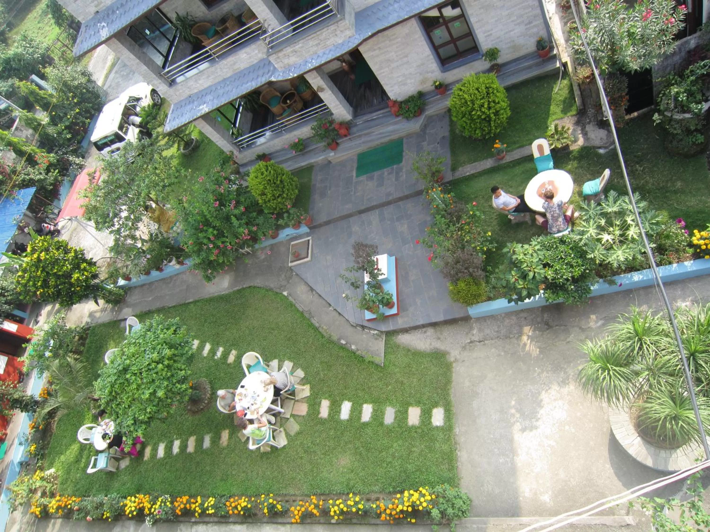 Garden view in New Annapurna Guest House