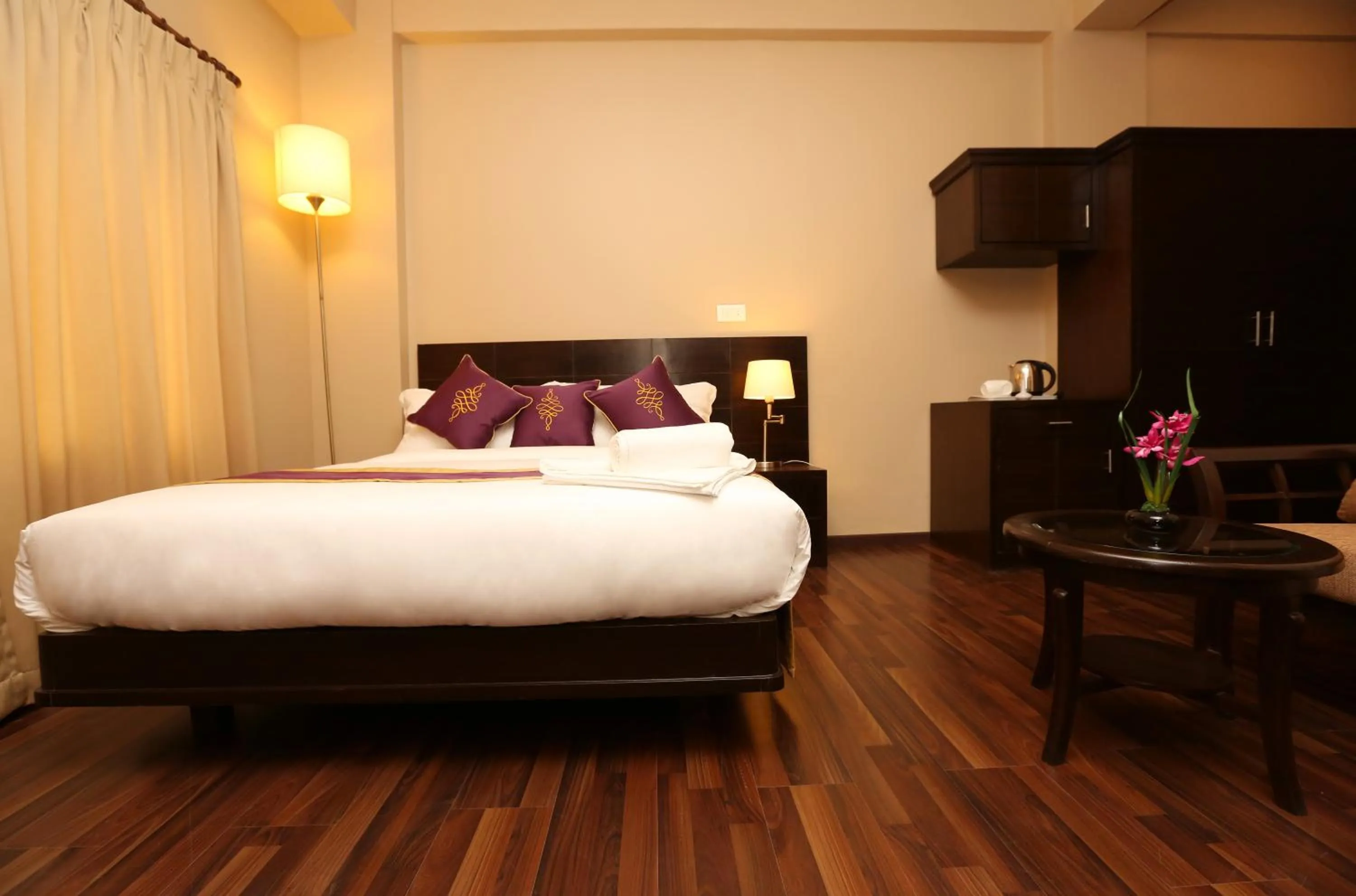 Photo of the whole room, Bed in Hotel Harmika - Boudha, Kathmandu