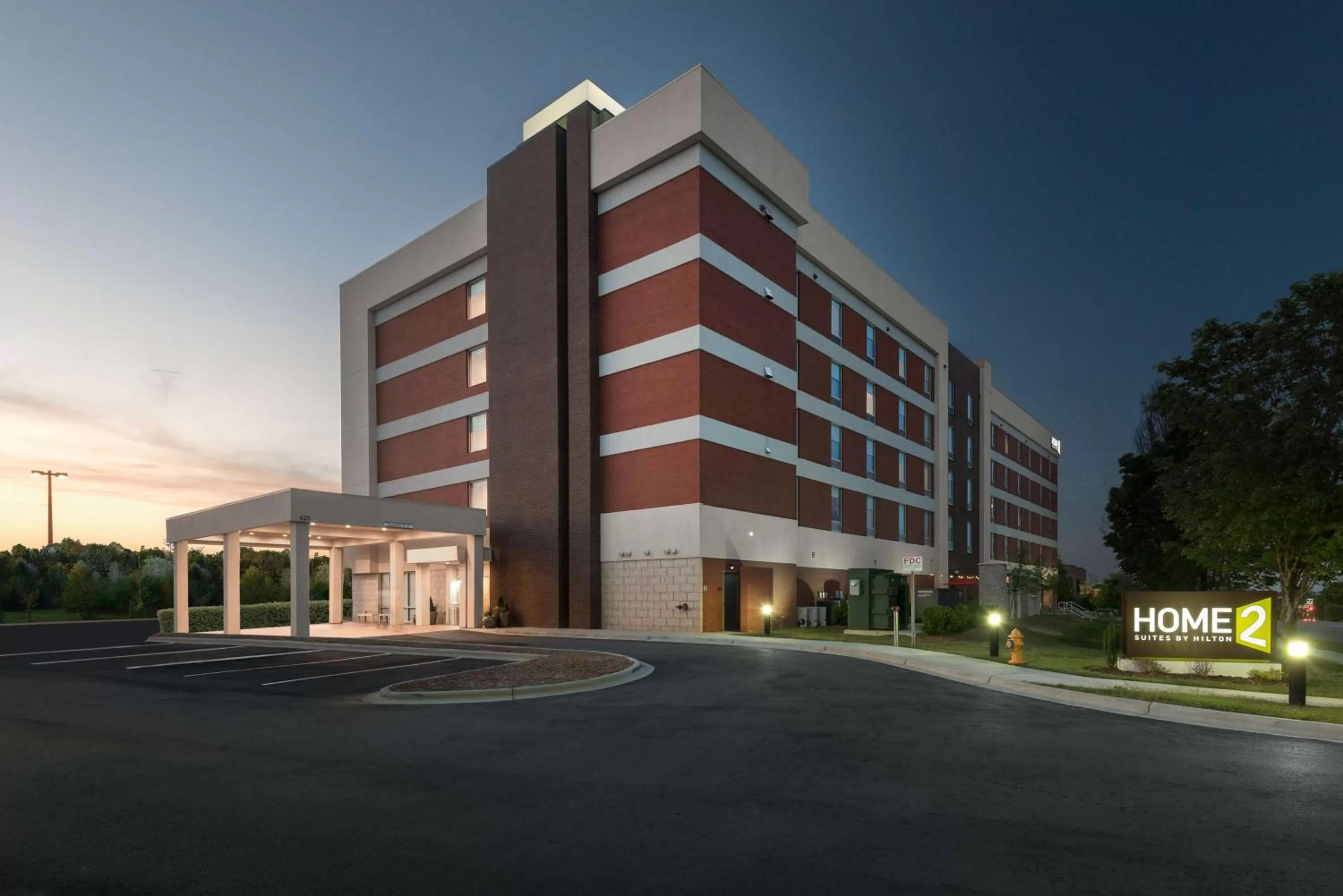 Property building in Home2 Suites by Hilton Charlotte University Research Park