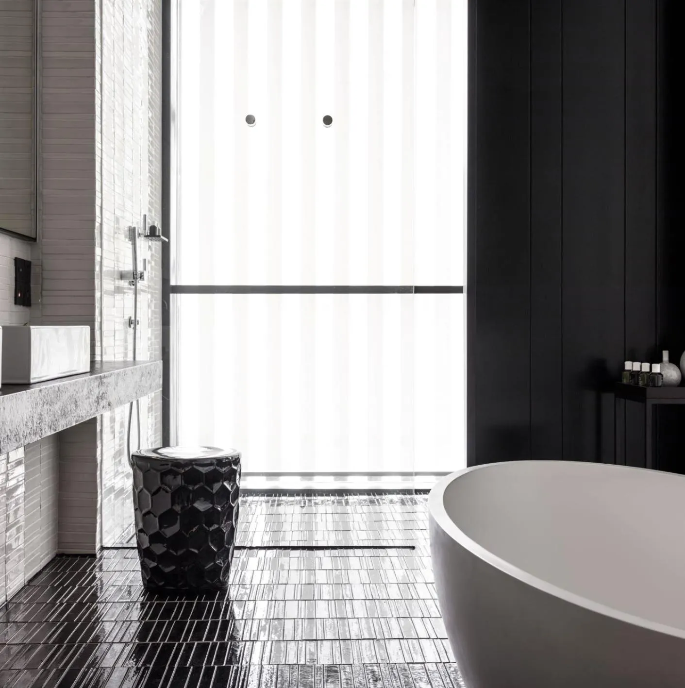 Bathroom in Upper House Shanghai - Former The Middle House